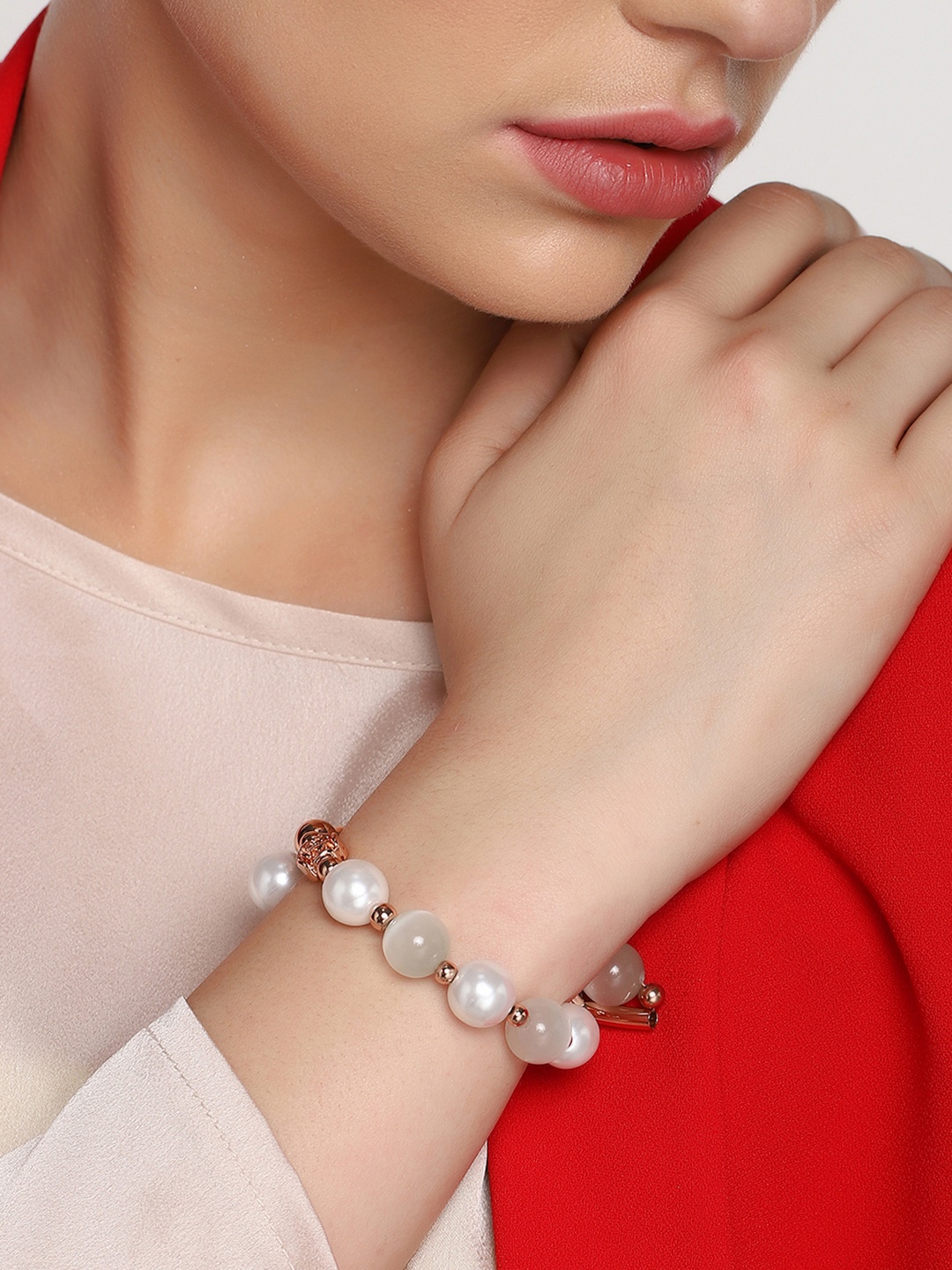 

Estele Rose Gold-Plated Handcrafted Charm Bracelet
