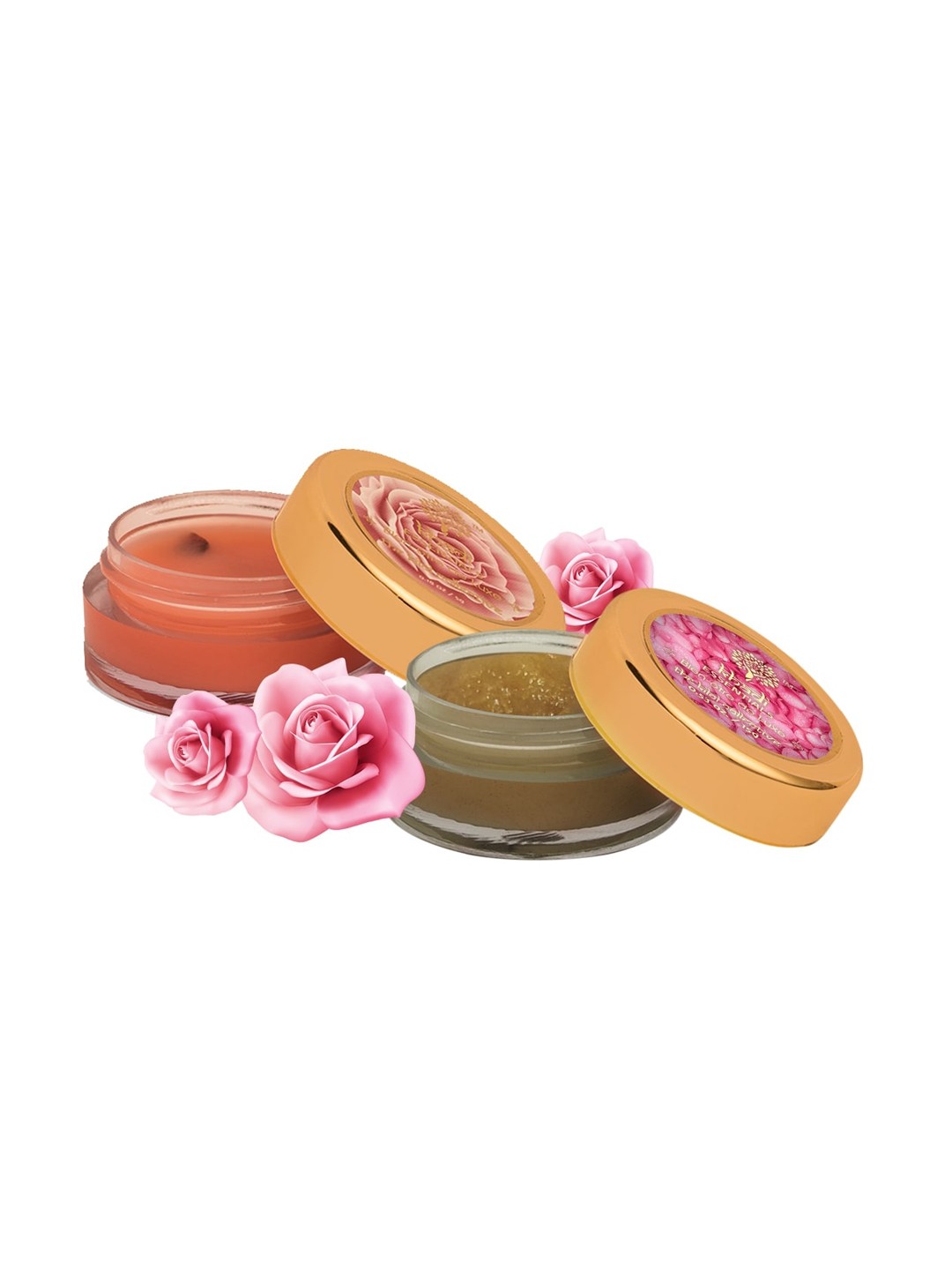 

KHADI ESSENTIALS Set Wild Rose Lip Butter & Rose Petal & Dates Lip Scrub 20 gm, Pink