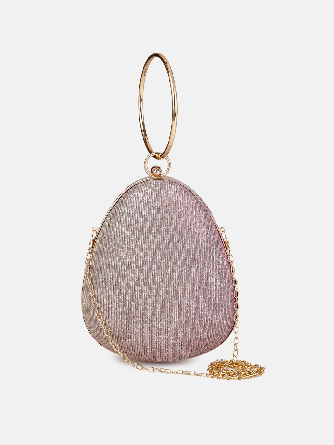 

DressBerry Metallic Pink Embellished Clutch