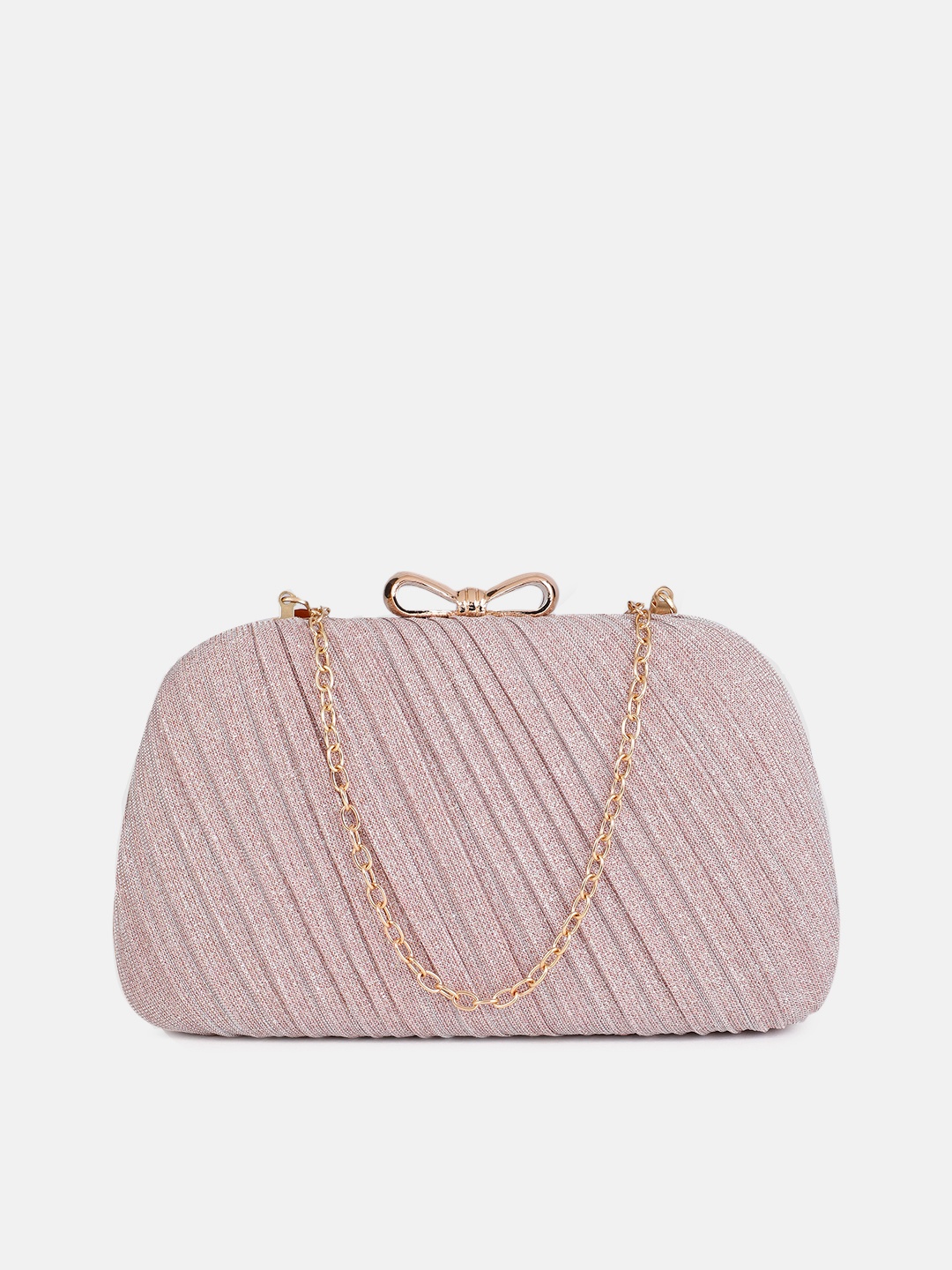 

DressBerry Pink Textured Clutch