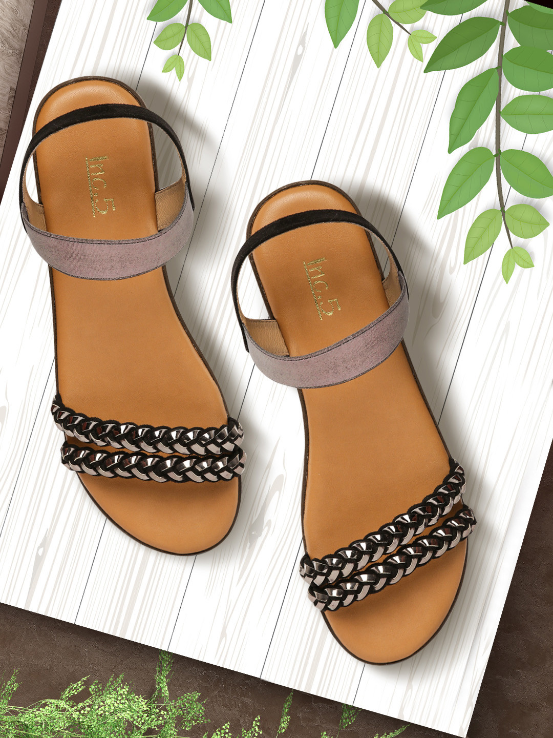 

Inc 5 Black High-Top Wedge Sandals
