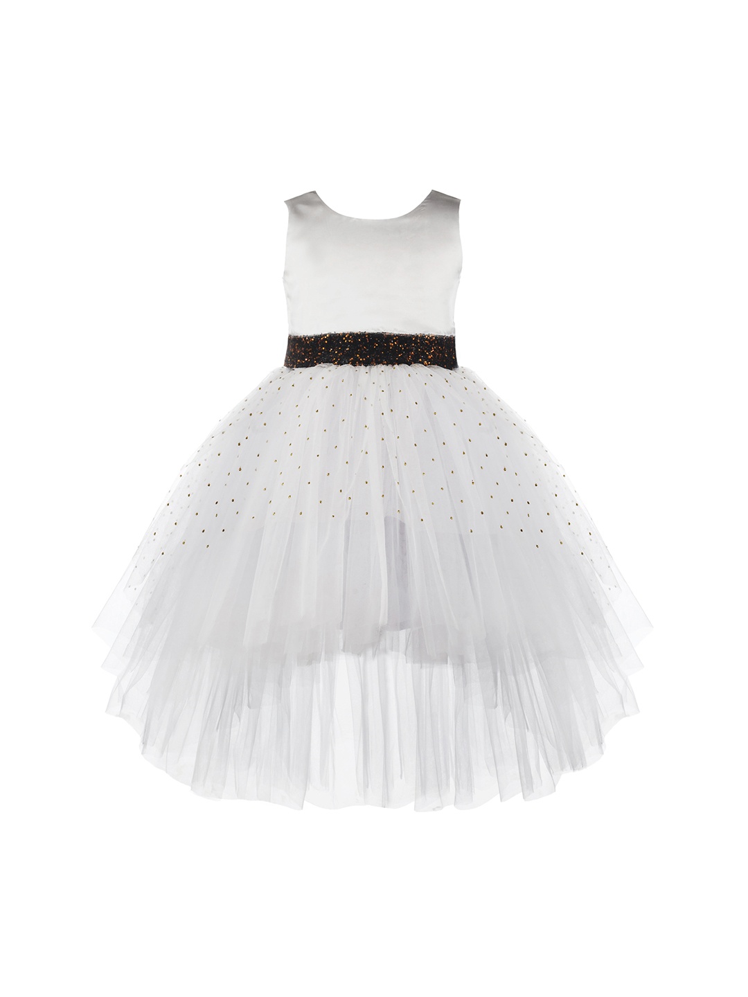 

Toy Balloon kids Girls White Solid Maxi Dress