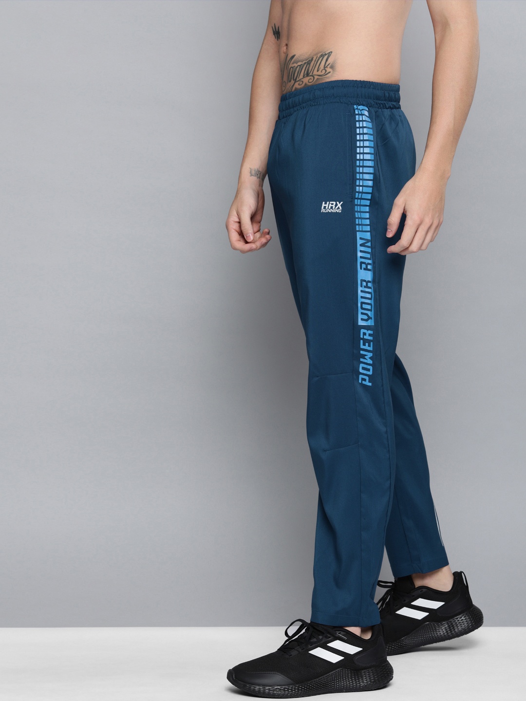 

HRX by Hrithik Roshan Men Blue Straight Fit Running Track Pants
