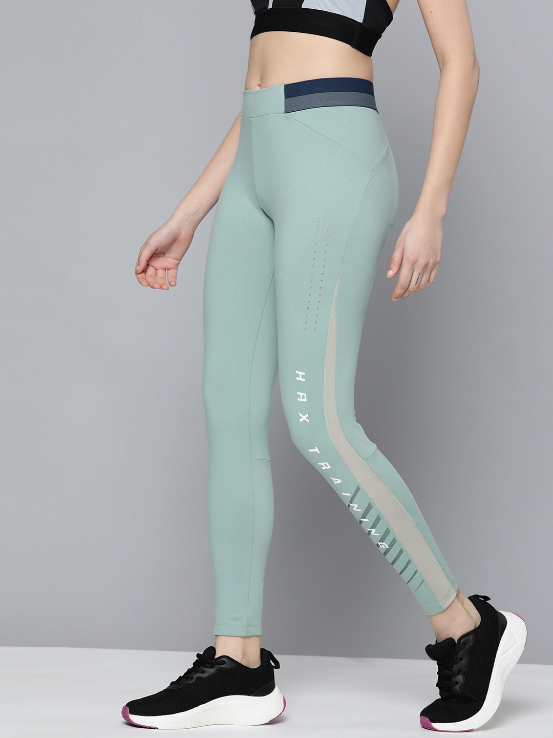 

HRX by Hrithik Roshan Women Rapid-Dry Training Tights, Green