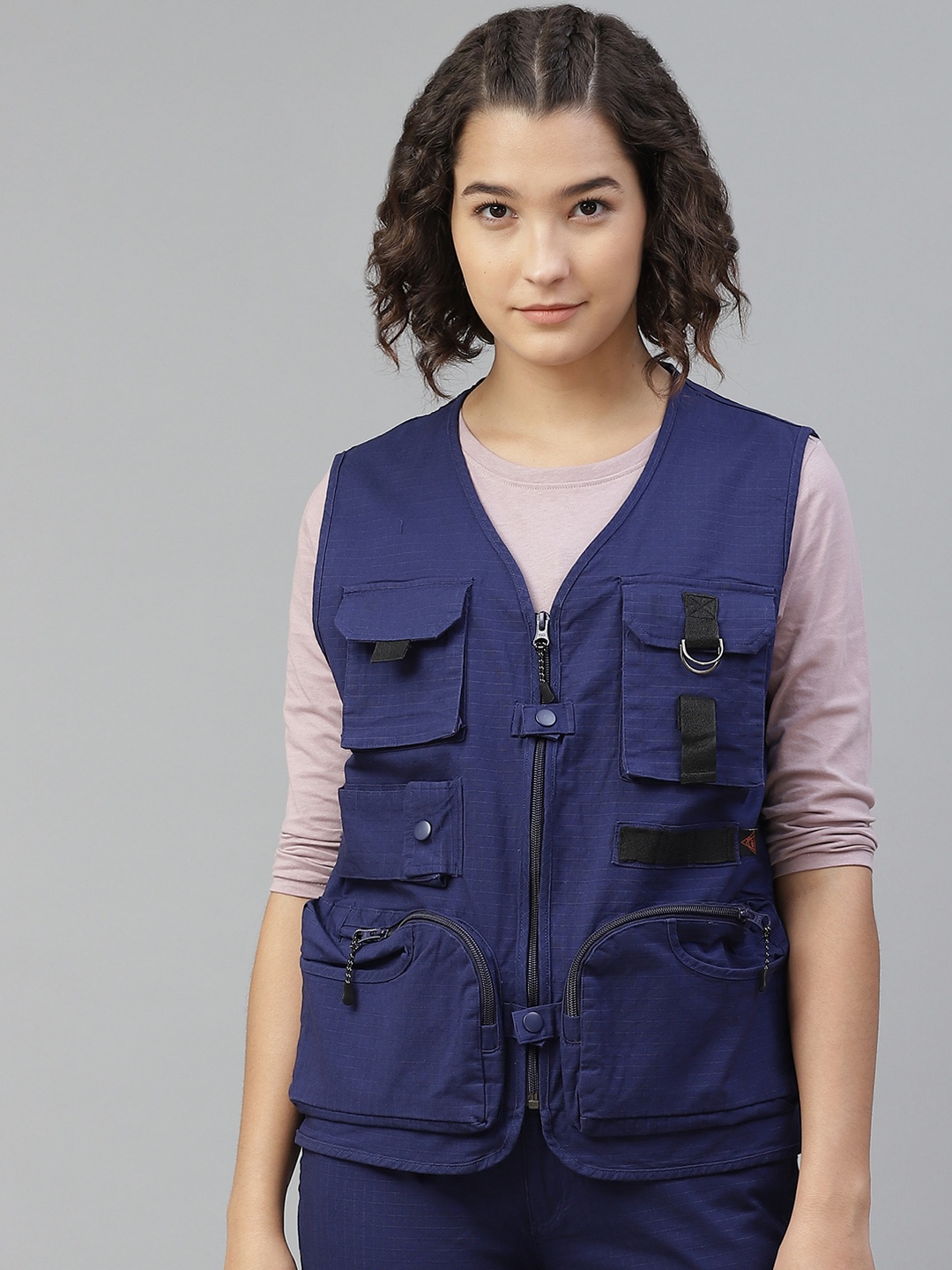 

HRX by Hrithik Roshan Women Navy Blue Outdoor Sporty Jacket