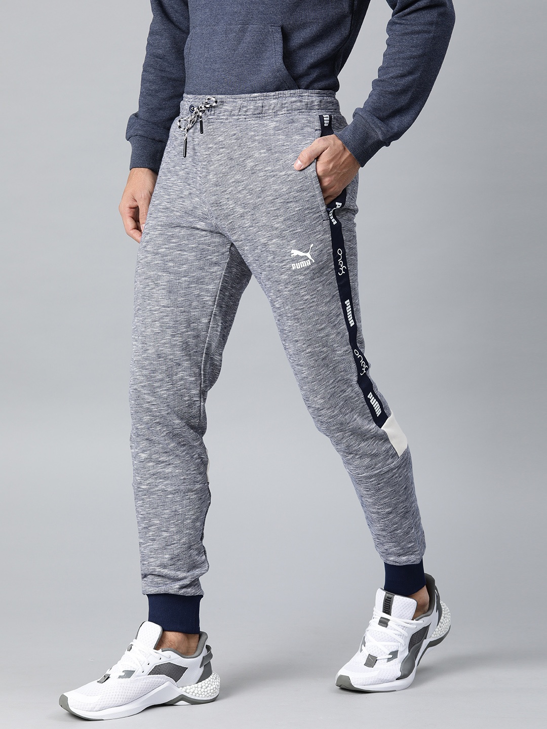 

one8 x PUMA Men Blue Straight Fit VK Joggers