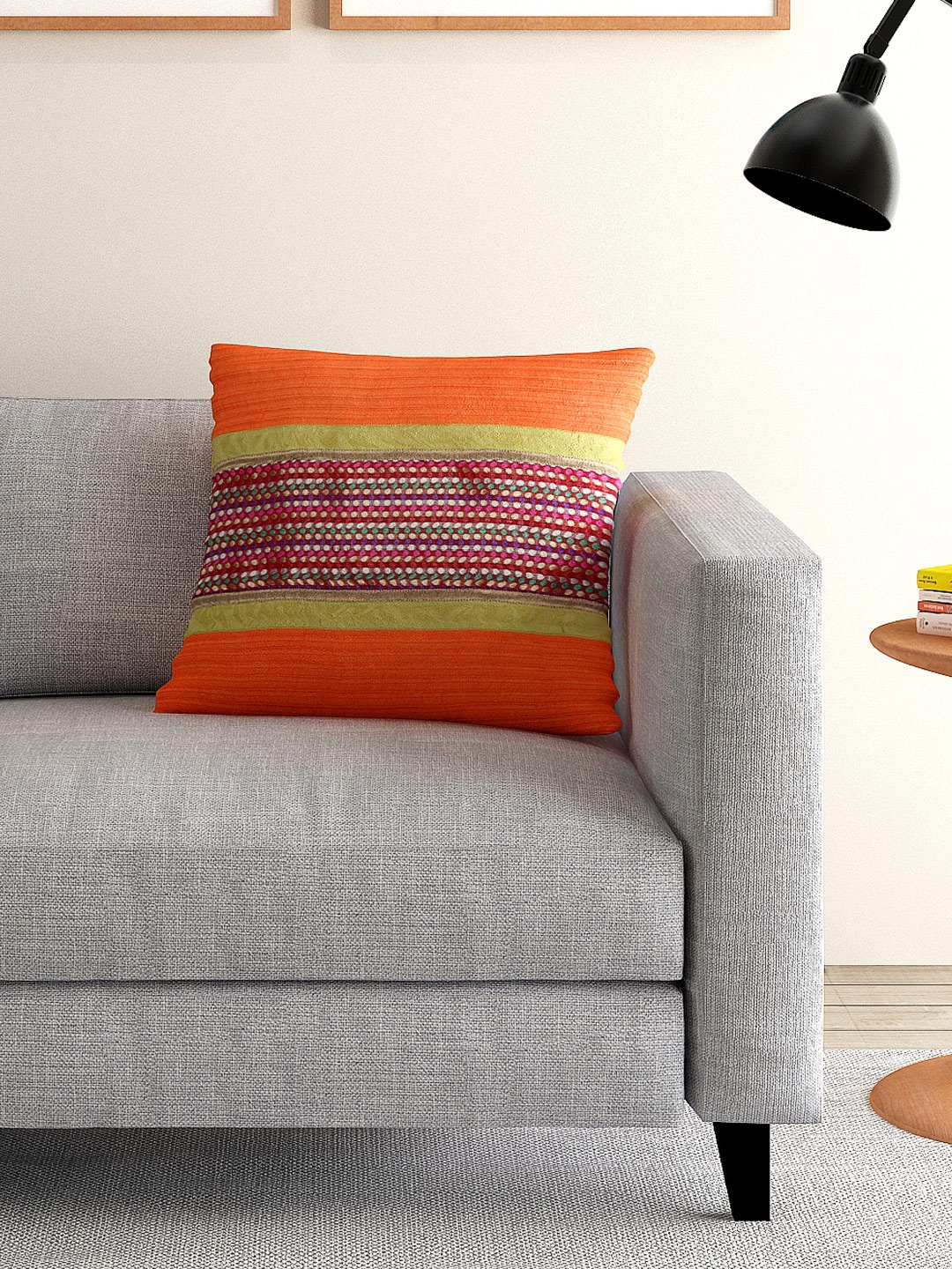 

ANS Orange Single 16'' x 16'' Square Cushion Cover