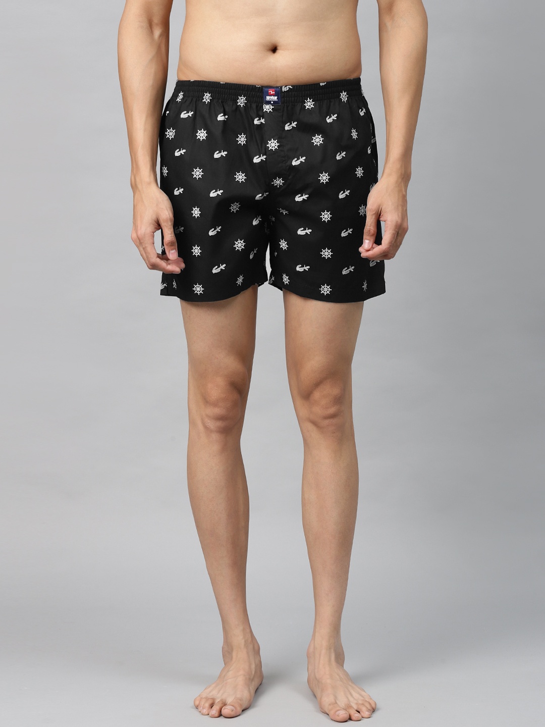 

Underjeans by Spykar Men Printed Assorted Boxer, Black