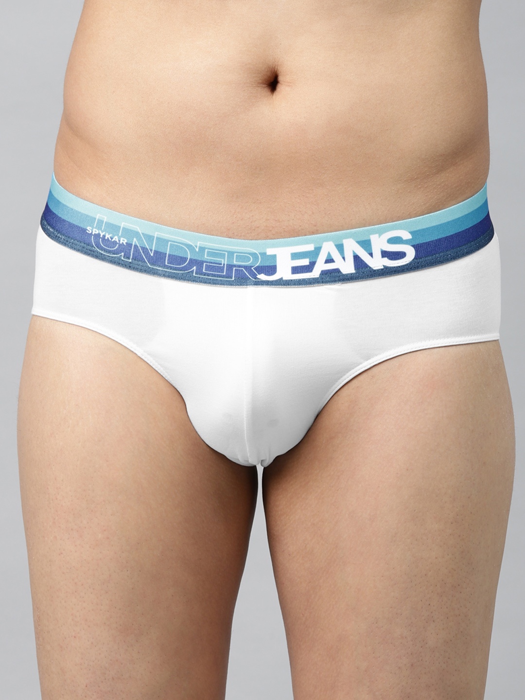 

UnderJeans by Spykar Men White Solid Briefs 8907966421653