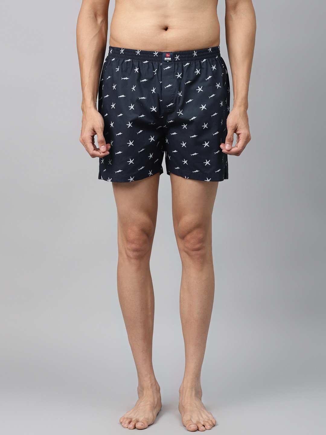 

Underjeans by Spykar Men Printed Assorted Boxer, Navy blue