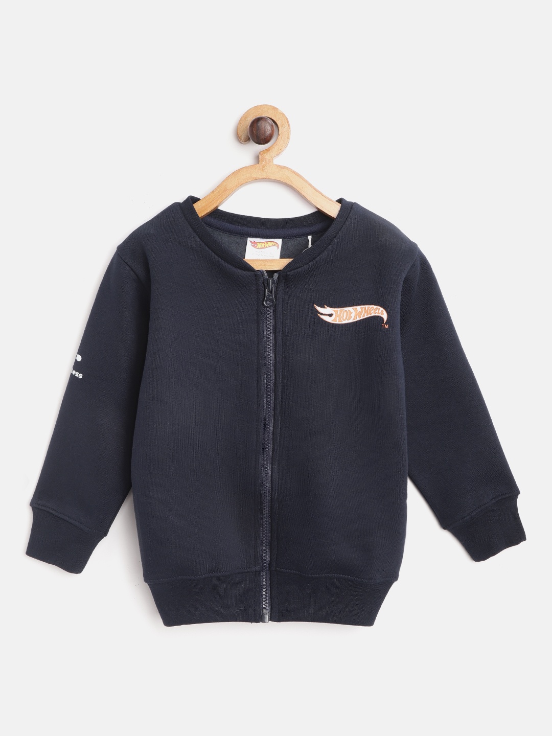 

toothless Boys Navy Blue Brand Logo Printed Hot Wheels Lightweight Bomber Jacket