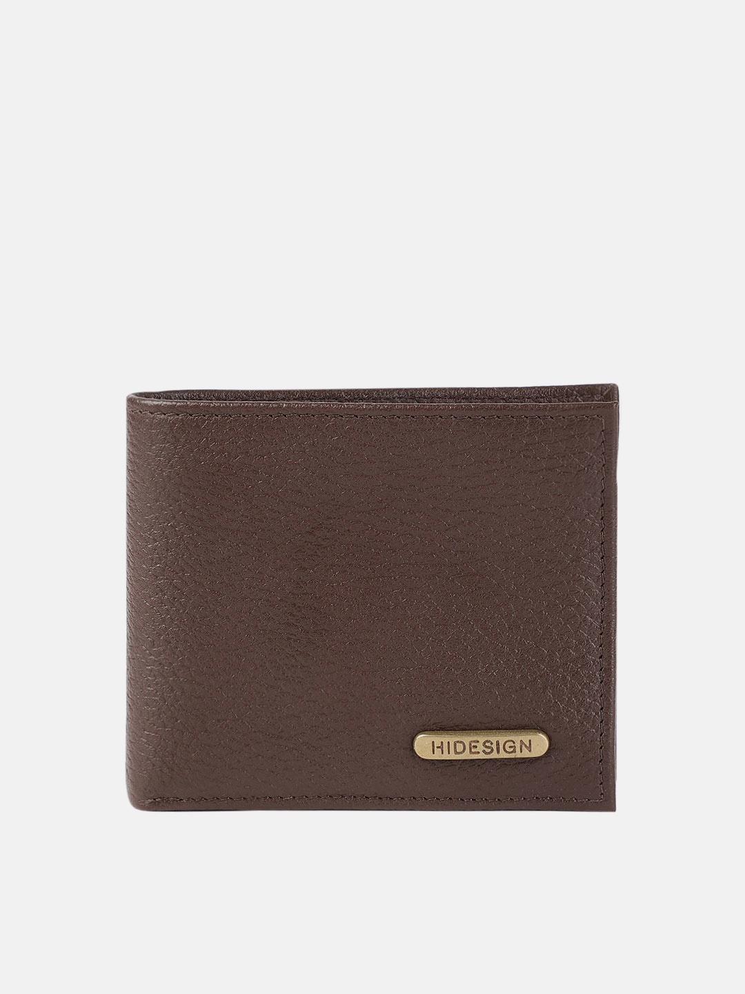 

Hidesign Men Brown Textured Two Fold Wallet