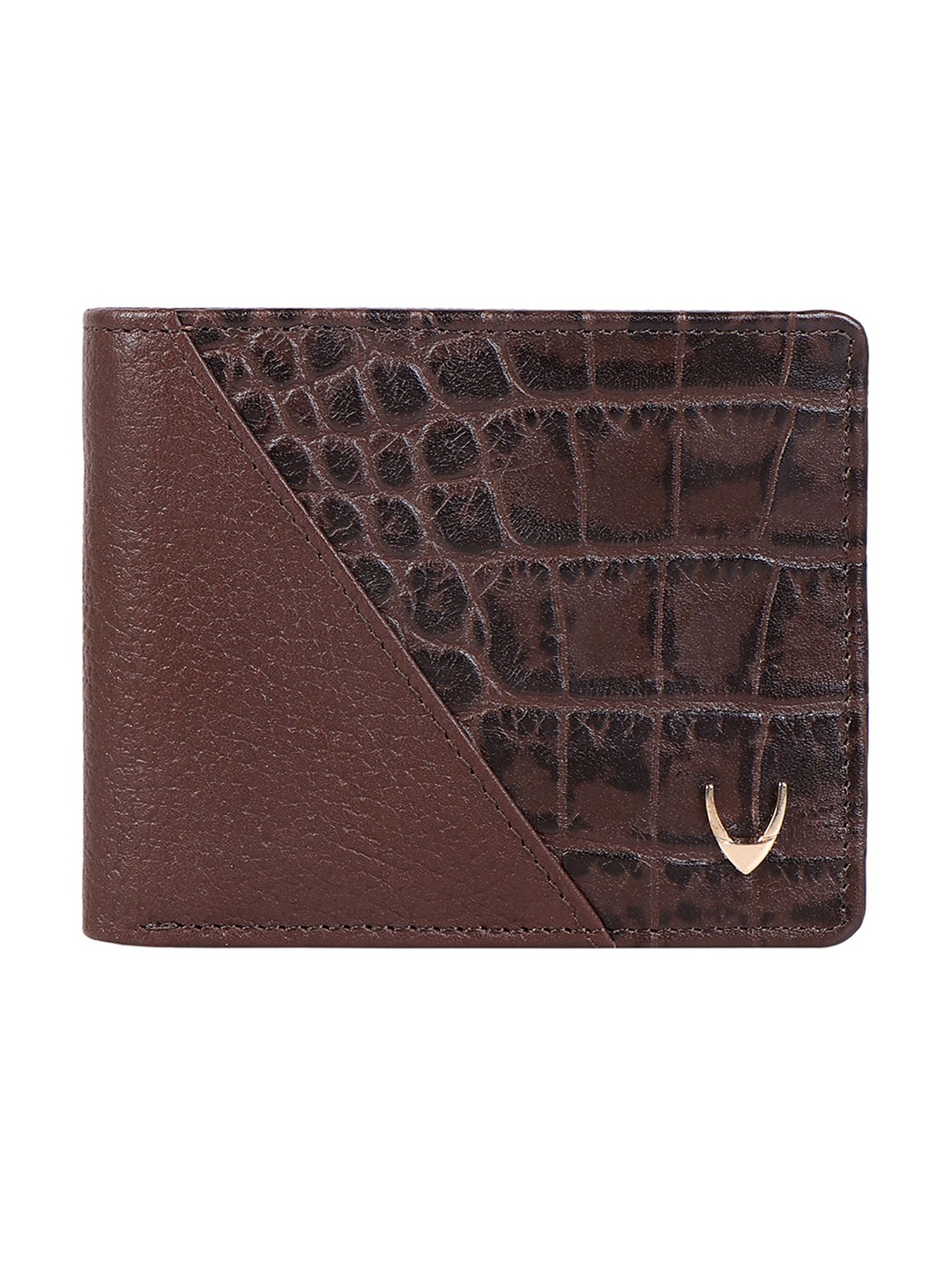 

Hidesign Men Brown Textured Two Fold Wallet