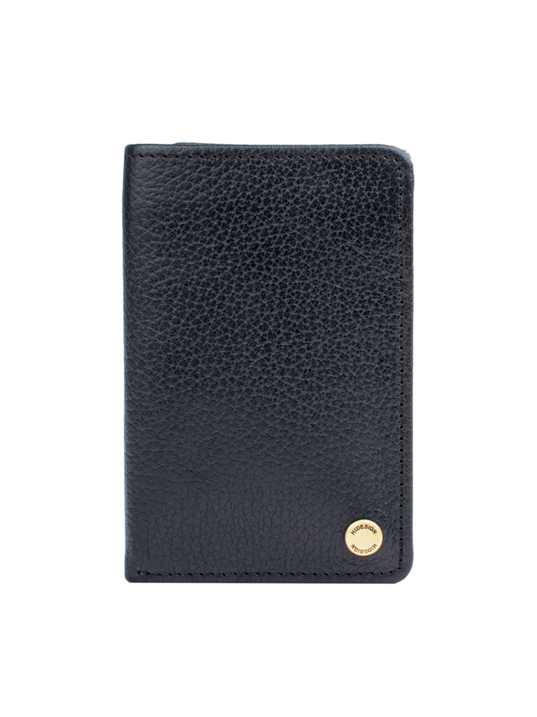 

Hidesign Men Black Solid Leather Three Fold Wallet
