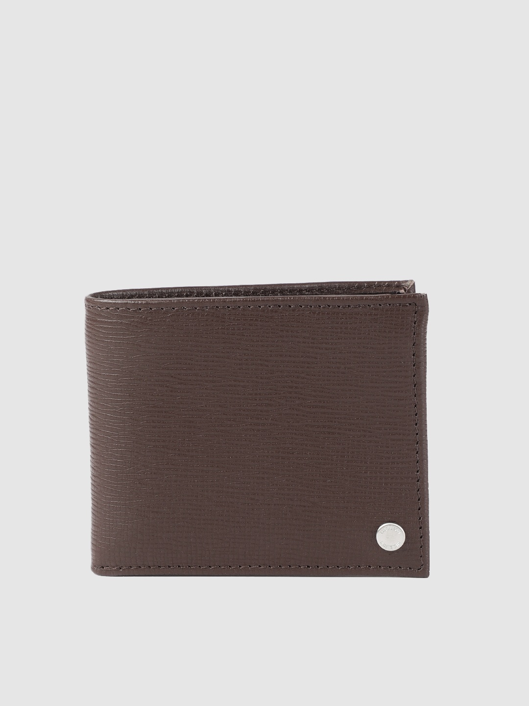 

Hidesign Men Brown Textured Two Fold Wallet