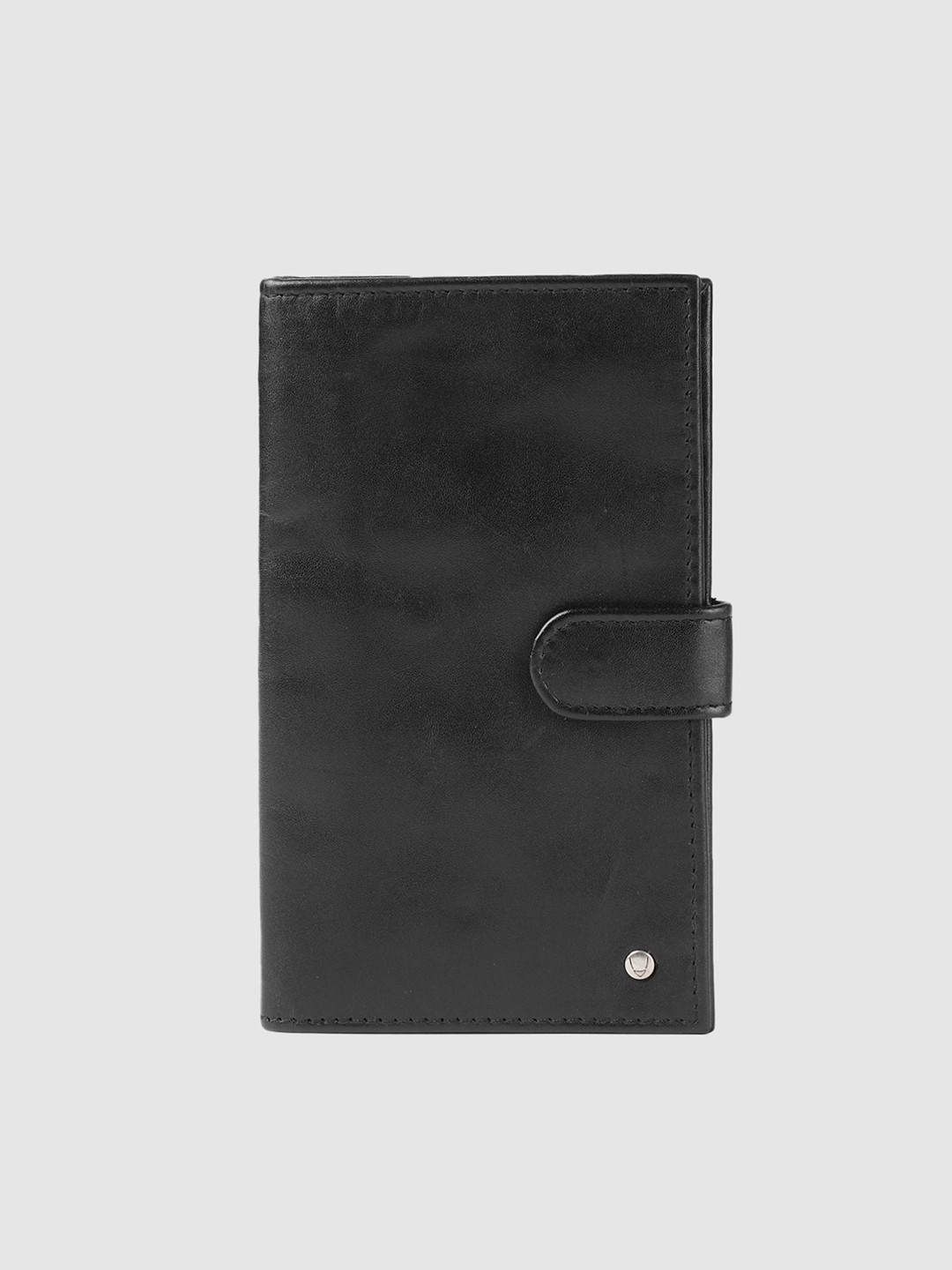 

Hidesign Men Black Solid Passport Holder
