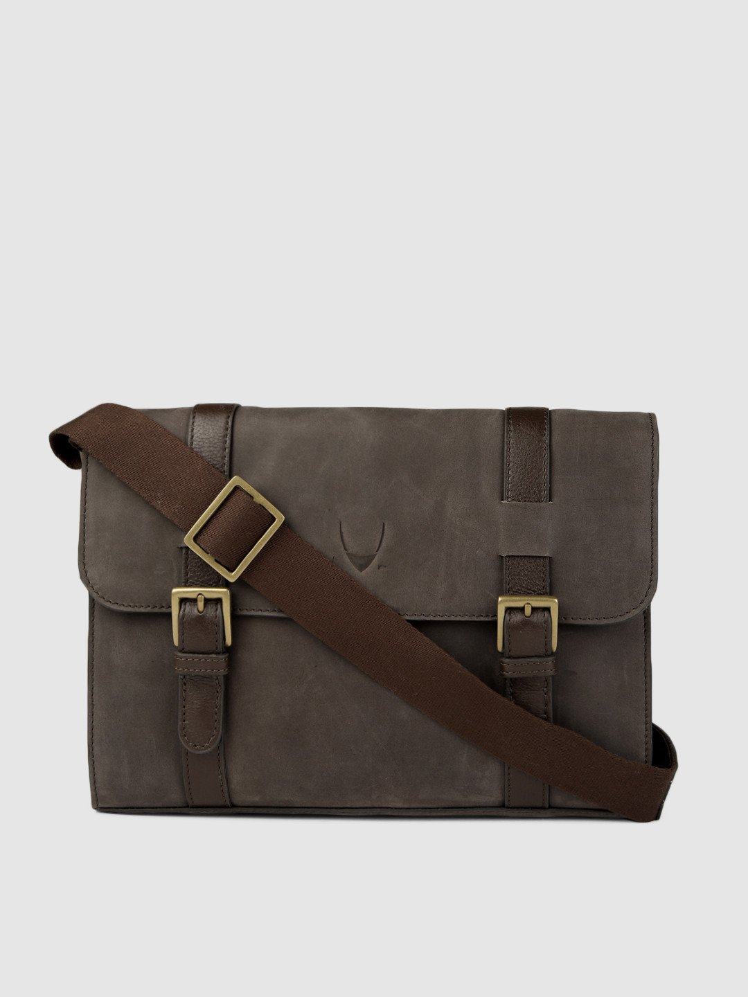 

Hidesign Men Brown Solid Leather Messenger Bag