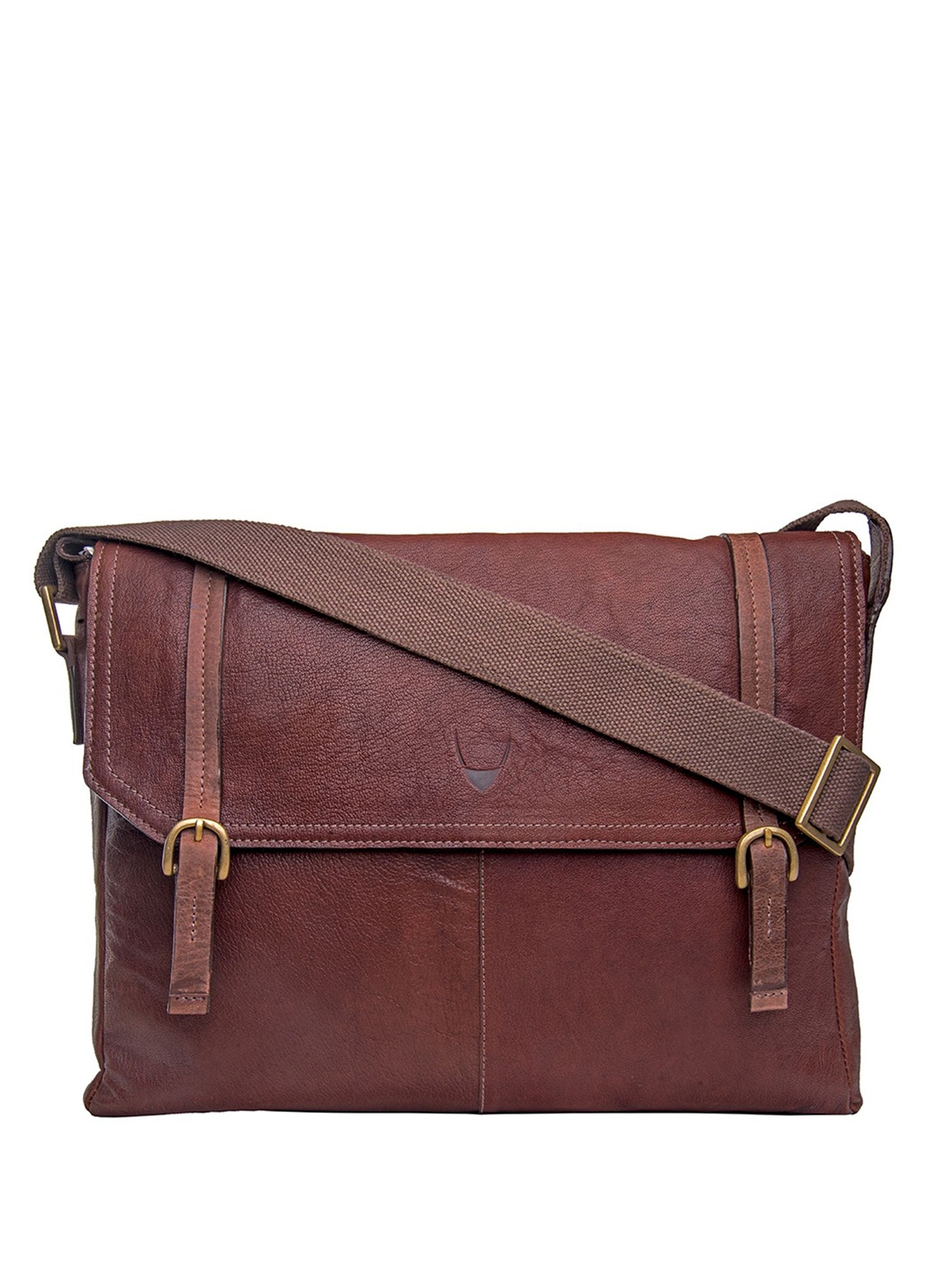 

Hidesign Men Brown Solid Leather Messenger Bag