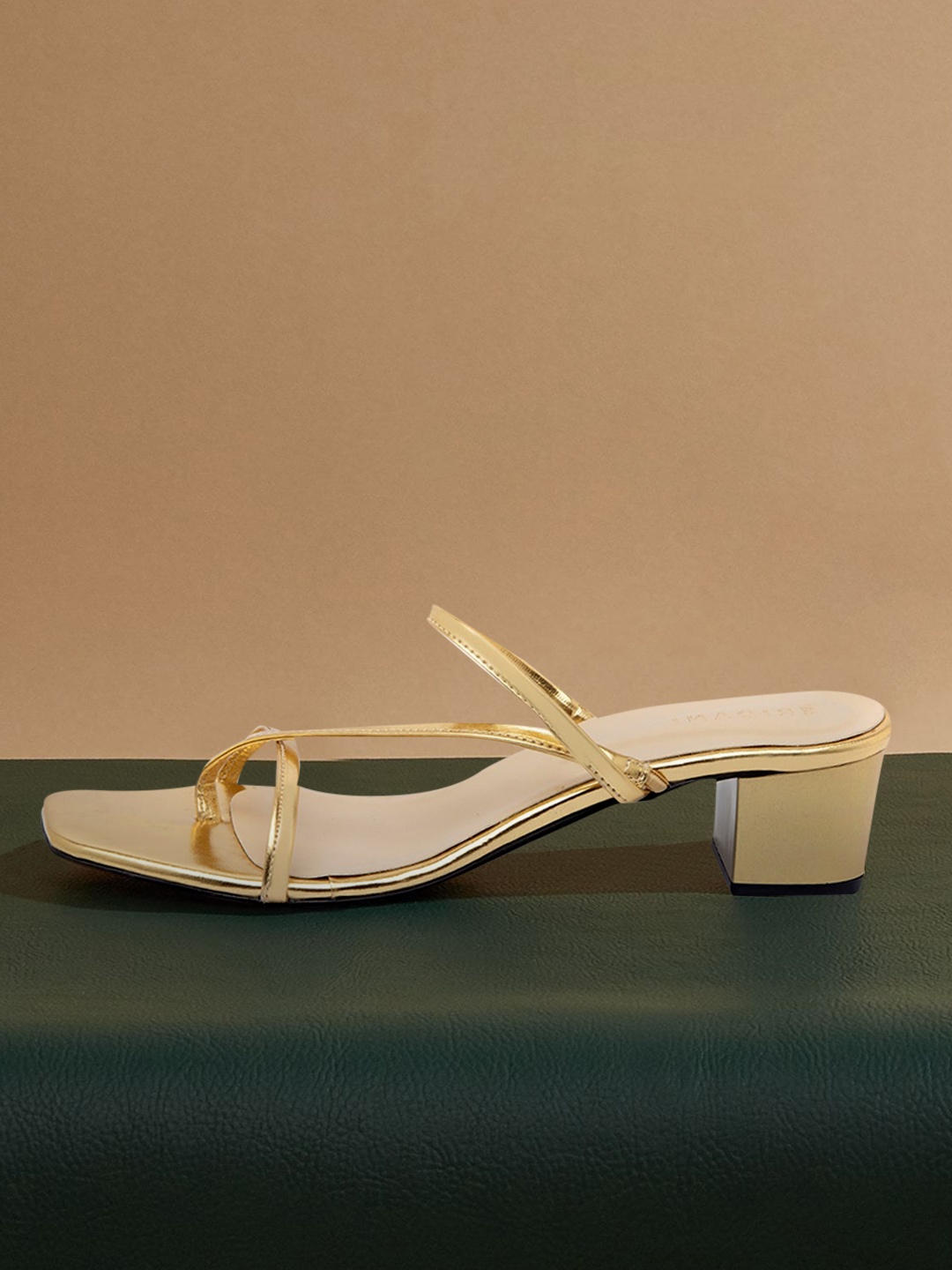 

ERIDANI Women Gold-Toned Solid Heels