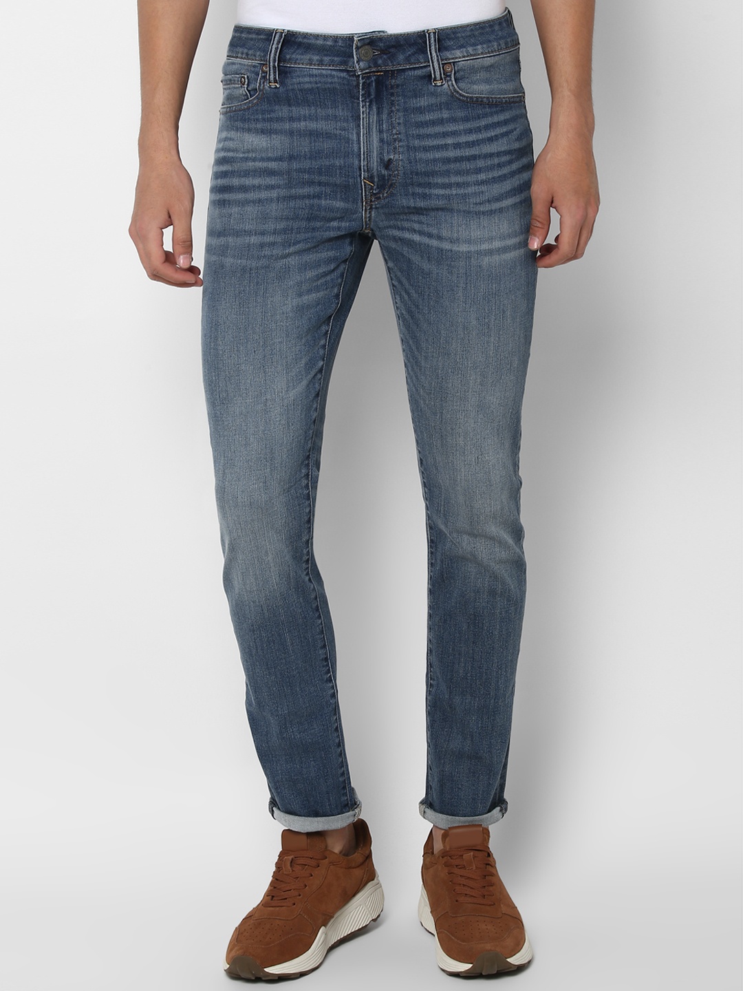 

AMERICAN EAGLE OUTFITTERS Men Blue Slim Fit Heavy Fade Stretchable Jeans