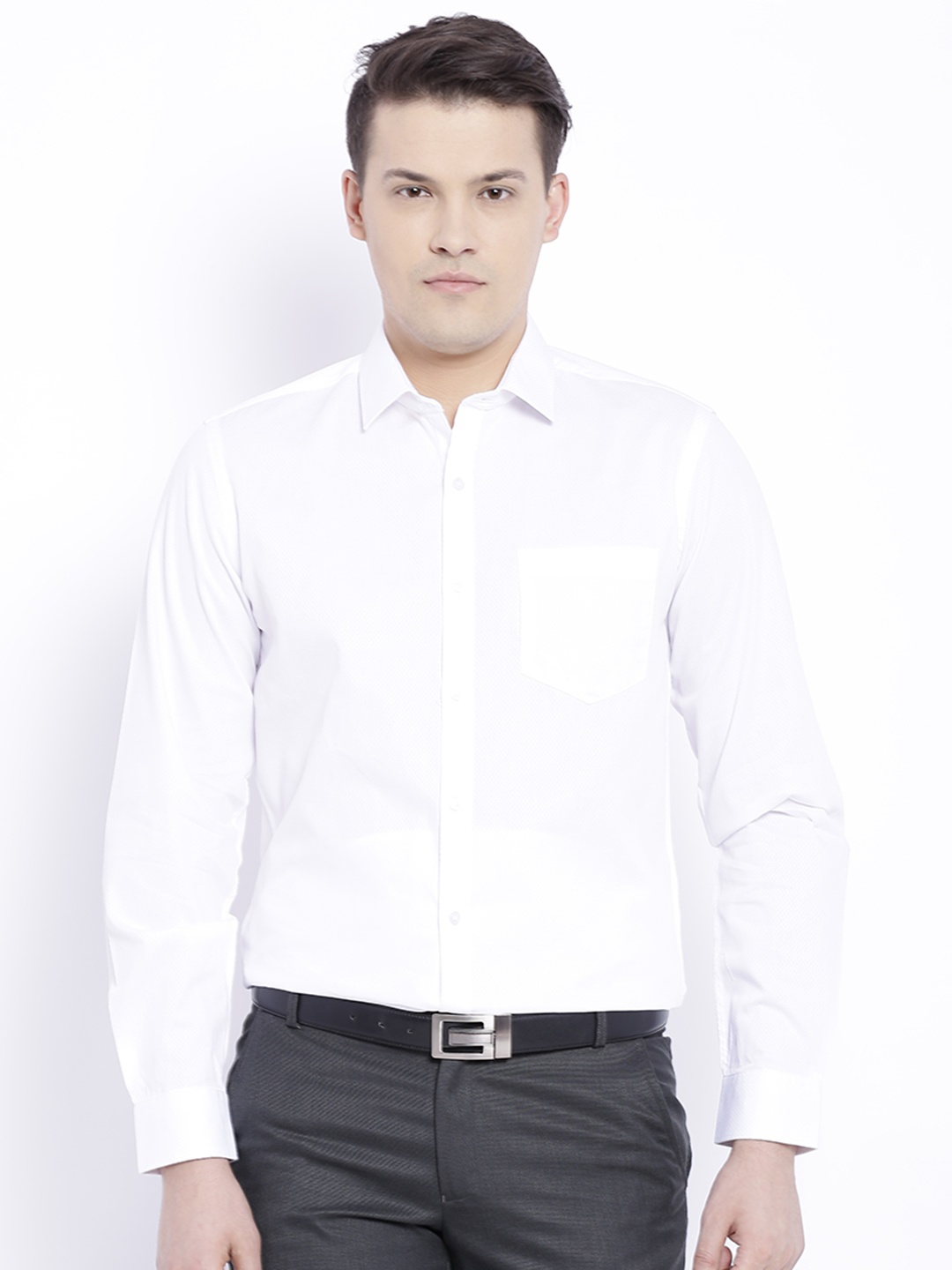 

Black Coffee White Slim Fit Formal Shirt