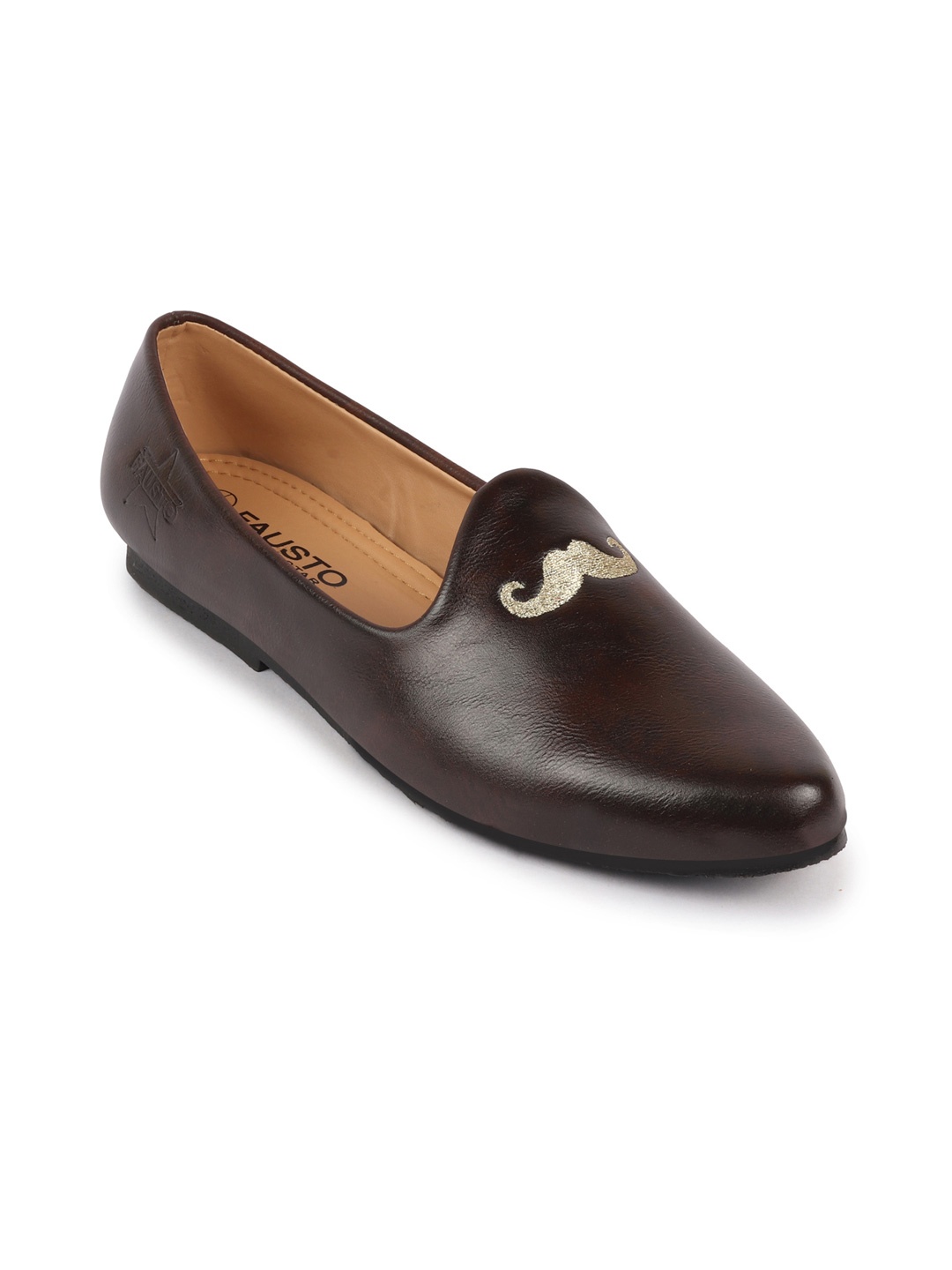 

FAUSTO Men Brown Solid Loafers