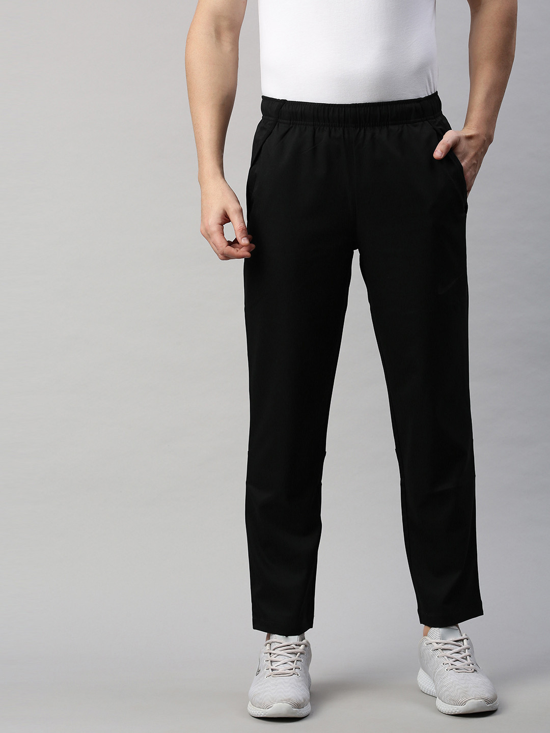 

Nike Men Black Solid AS M NK Dri-FIT Woven Training Cropped Track Pants