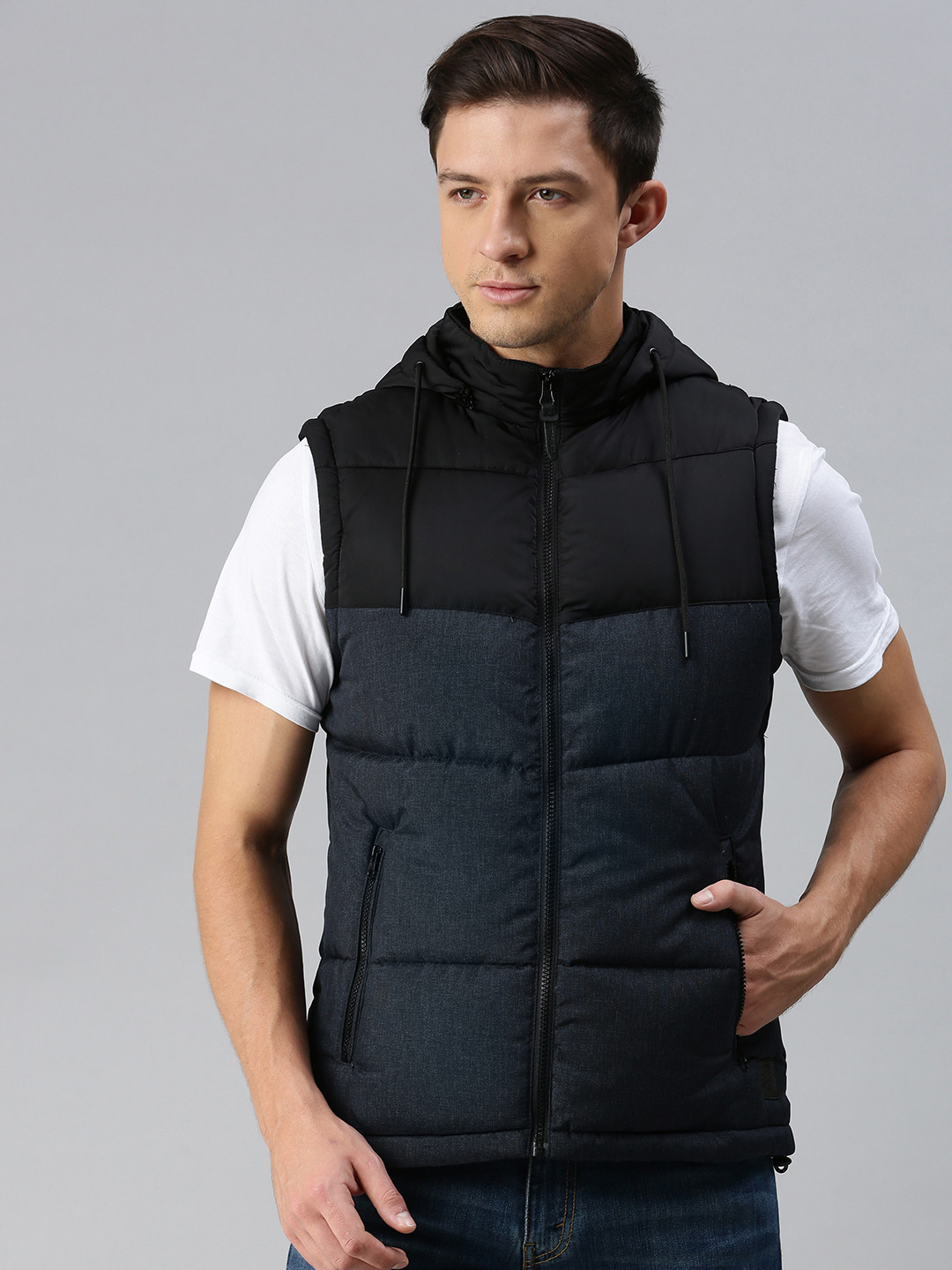 

U S Polo Assn Denim Co Men Blue & Black Puffer Jacket