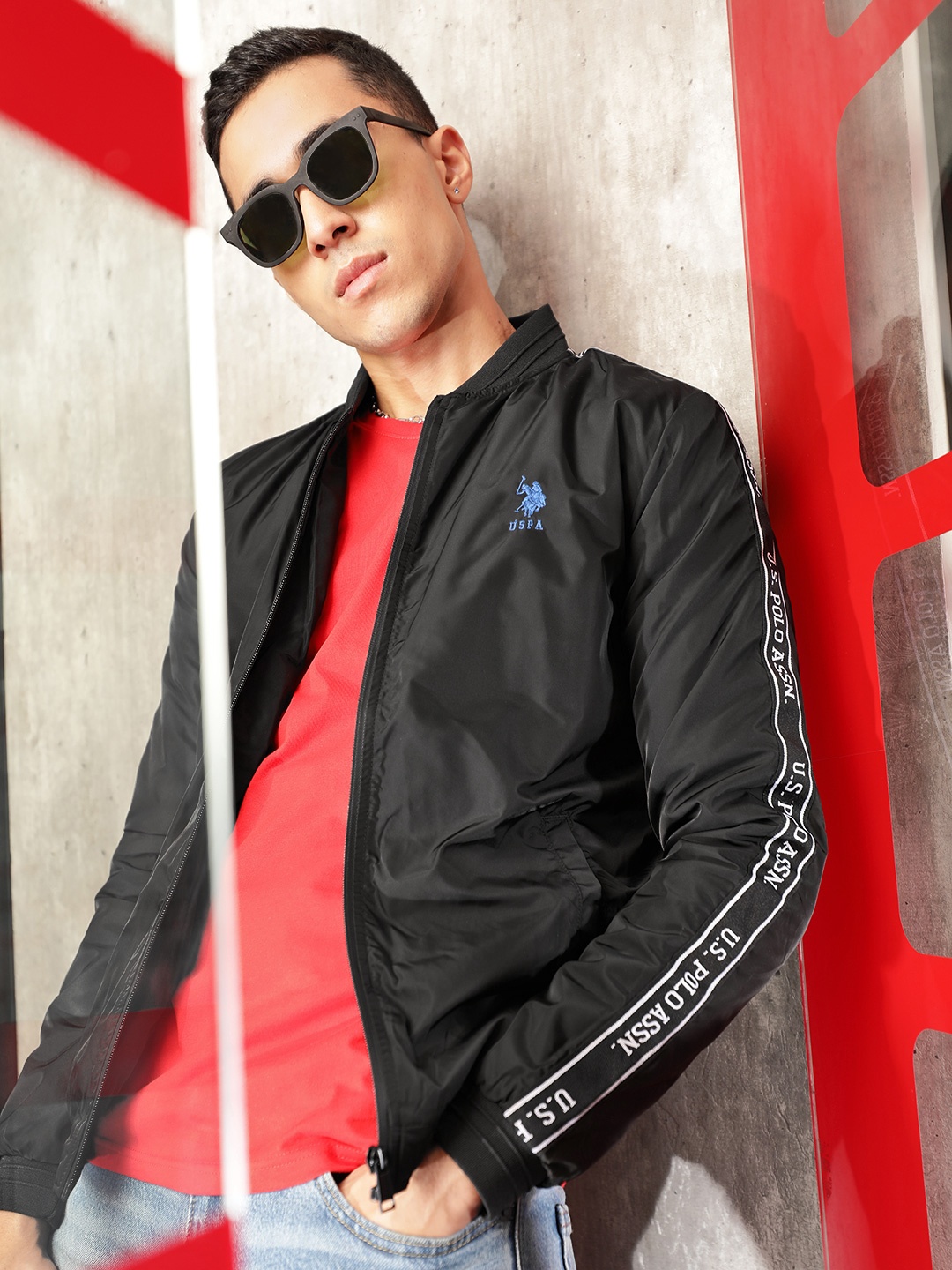 

U.S. Polo Assn. Men Black Solid Padded Jacket
