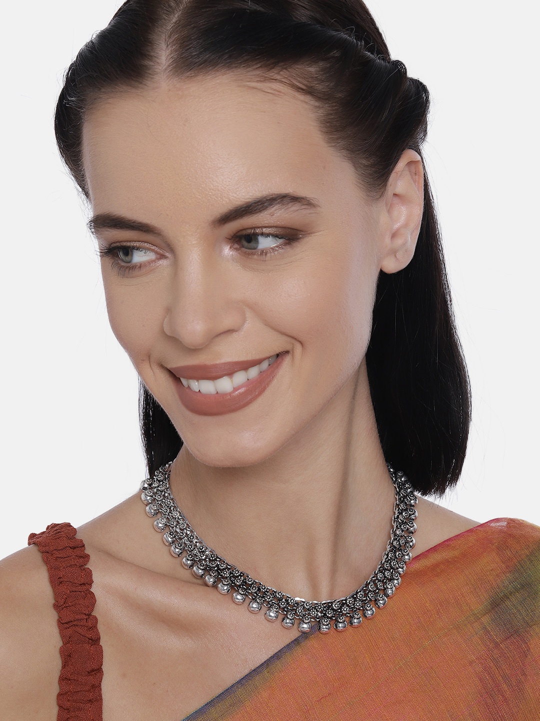 

LAIDA Silver-Plated Oxidized Handcrafted Necklace