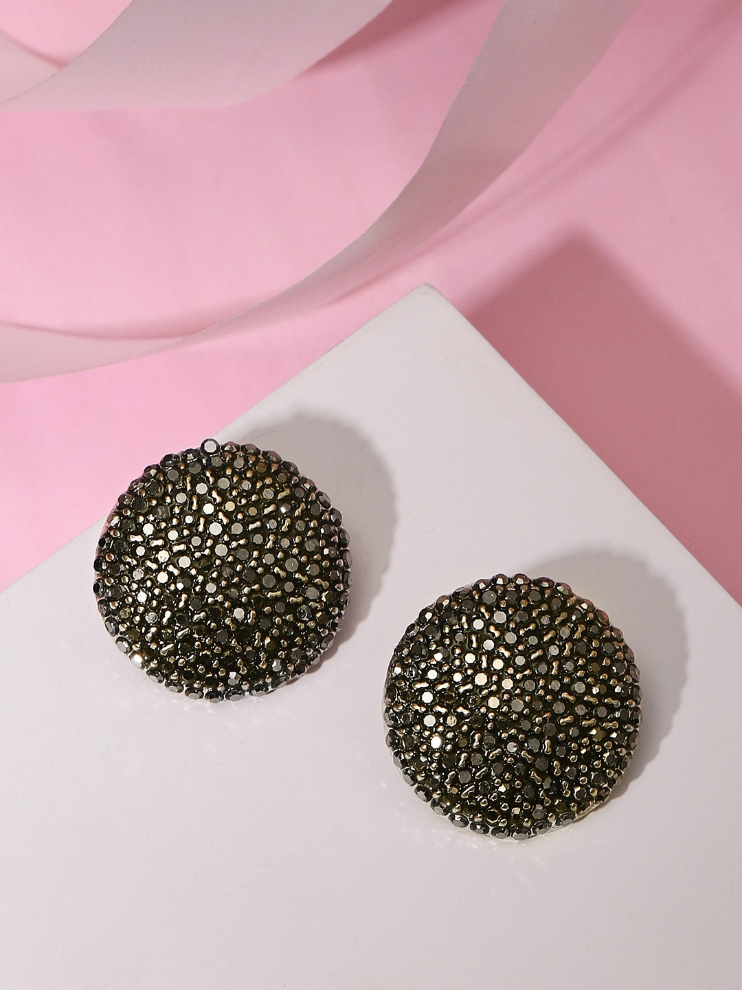 

Rubans Gold-Plated Handcrafted Stud Earrings
