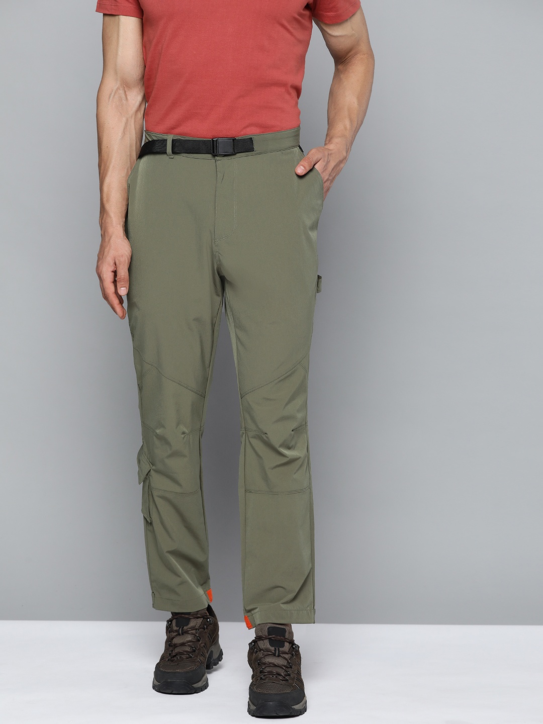 

HRX By Hrithik Roshan Men Winter Moss Fit Mid-Rise Rapid-Dry Anti-Static Outdoor Trousers, Olive