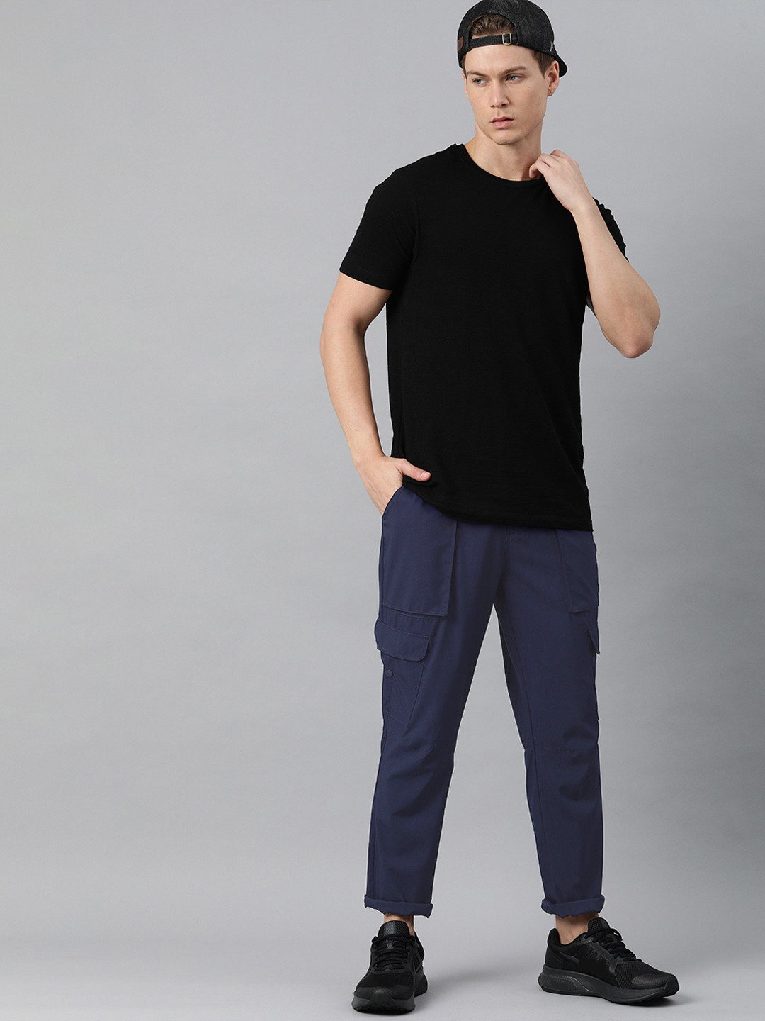 

HRX by Hrithik Roshan Men Navy Blue Regular Rapid Dry Outdoor Trousers