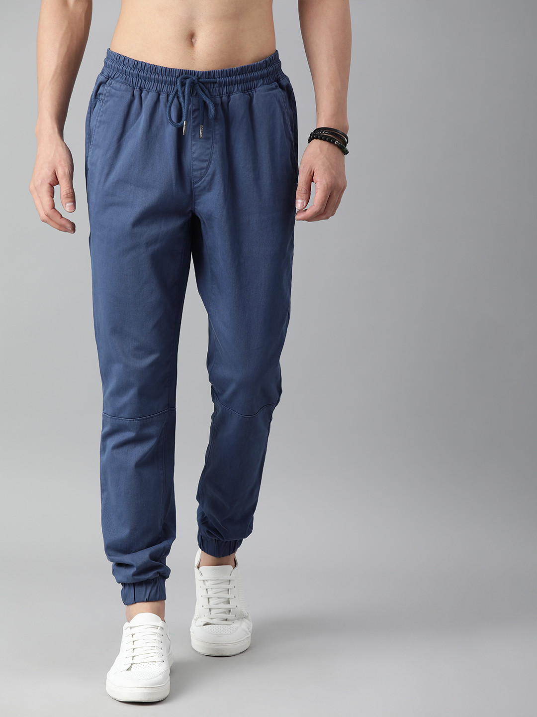 

Roadster Men Navy Blue Solid Joggers