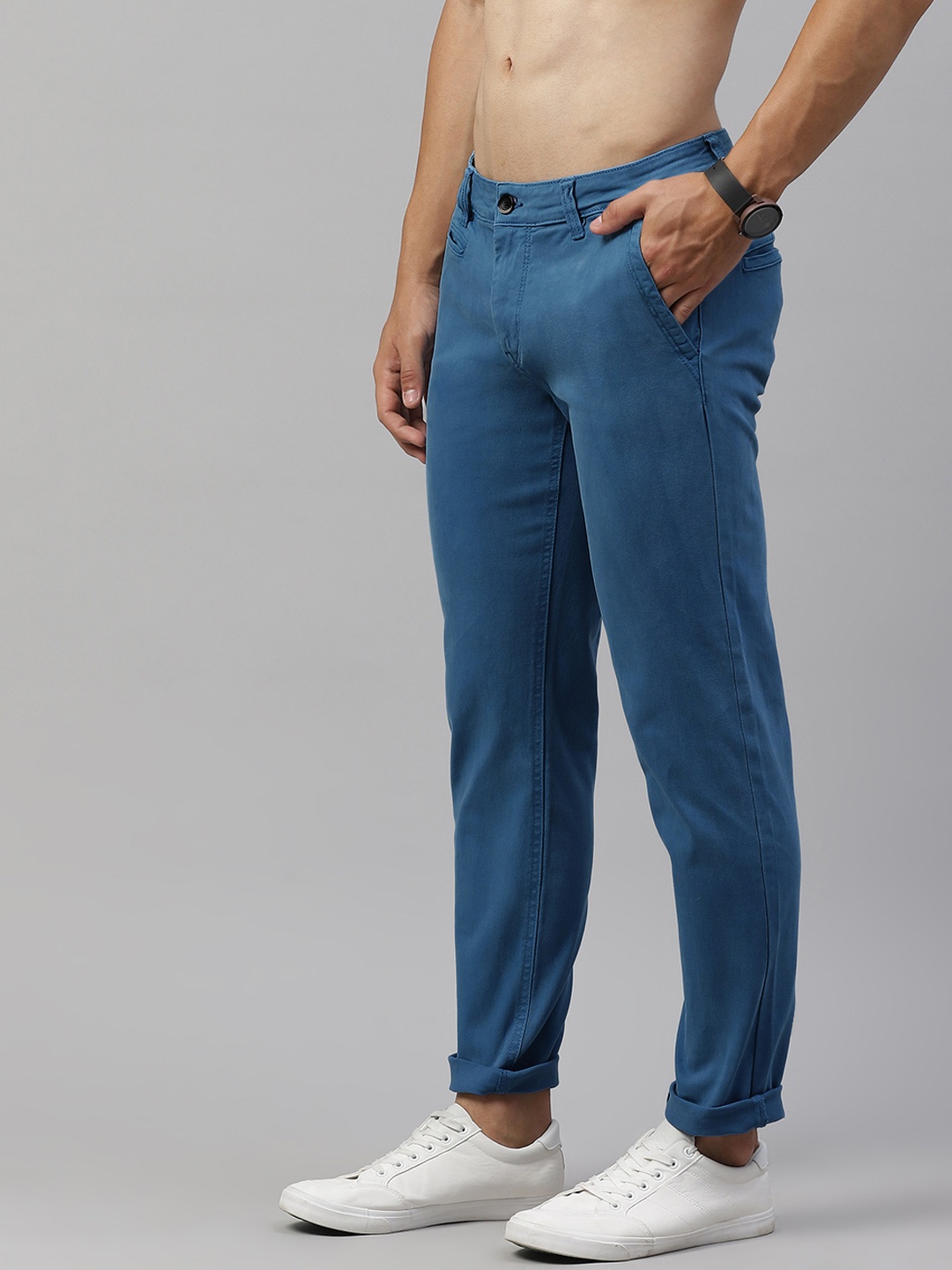 

Roadster Men Blue Slim Fit Chinos