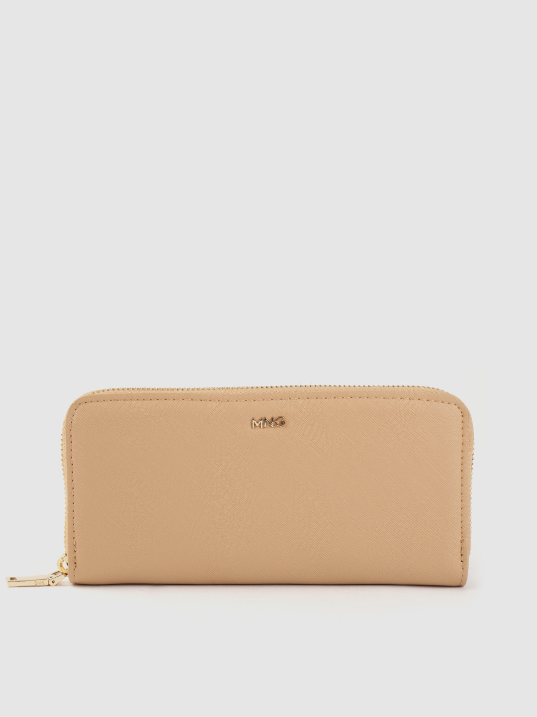 

MANGO Women Camel Brown Solid Zip Around Wallet