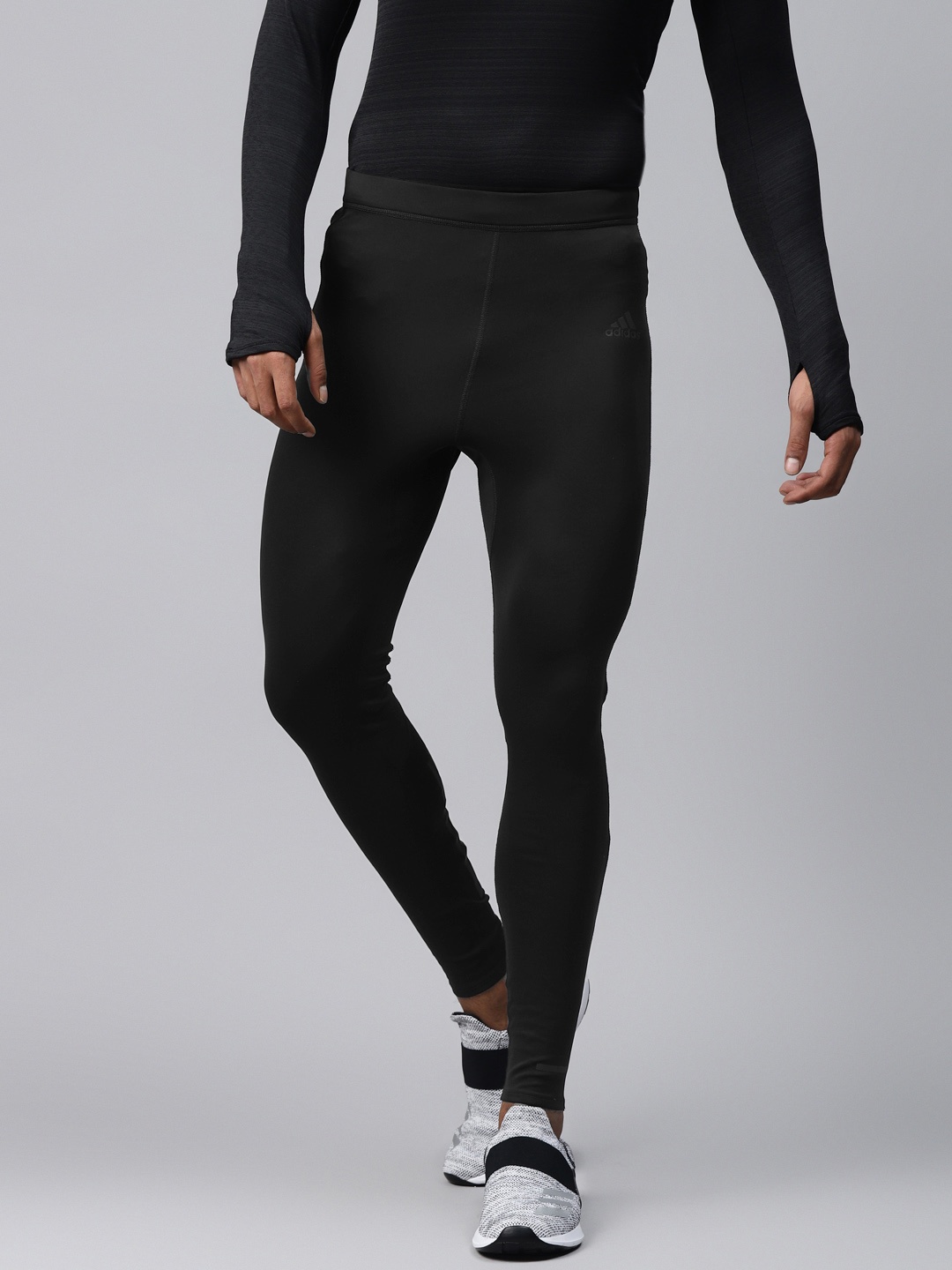 

ADIDAS Men Black Solid Own The Run Long Tights