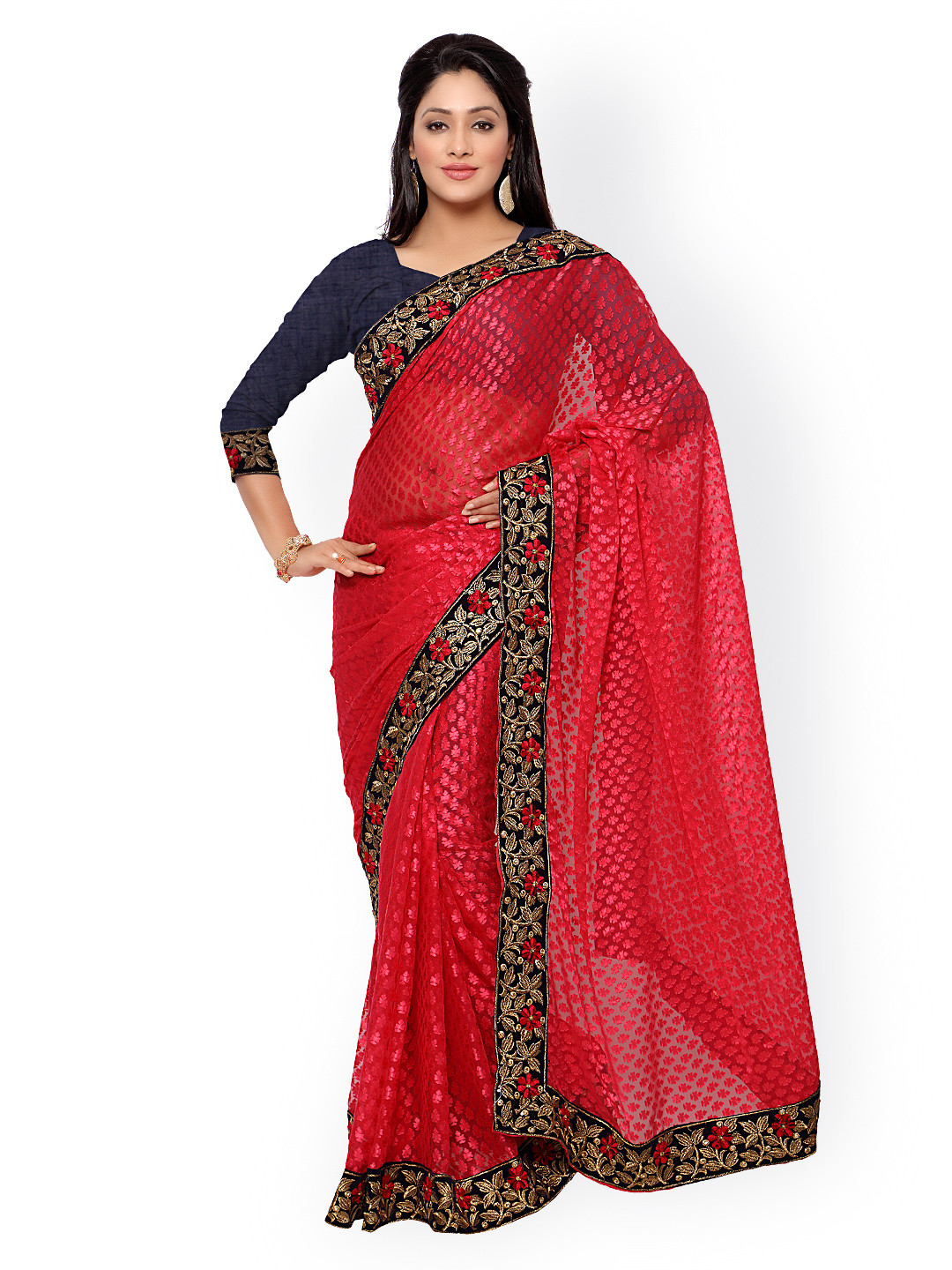 

Kalista Pink Brasso Saree