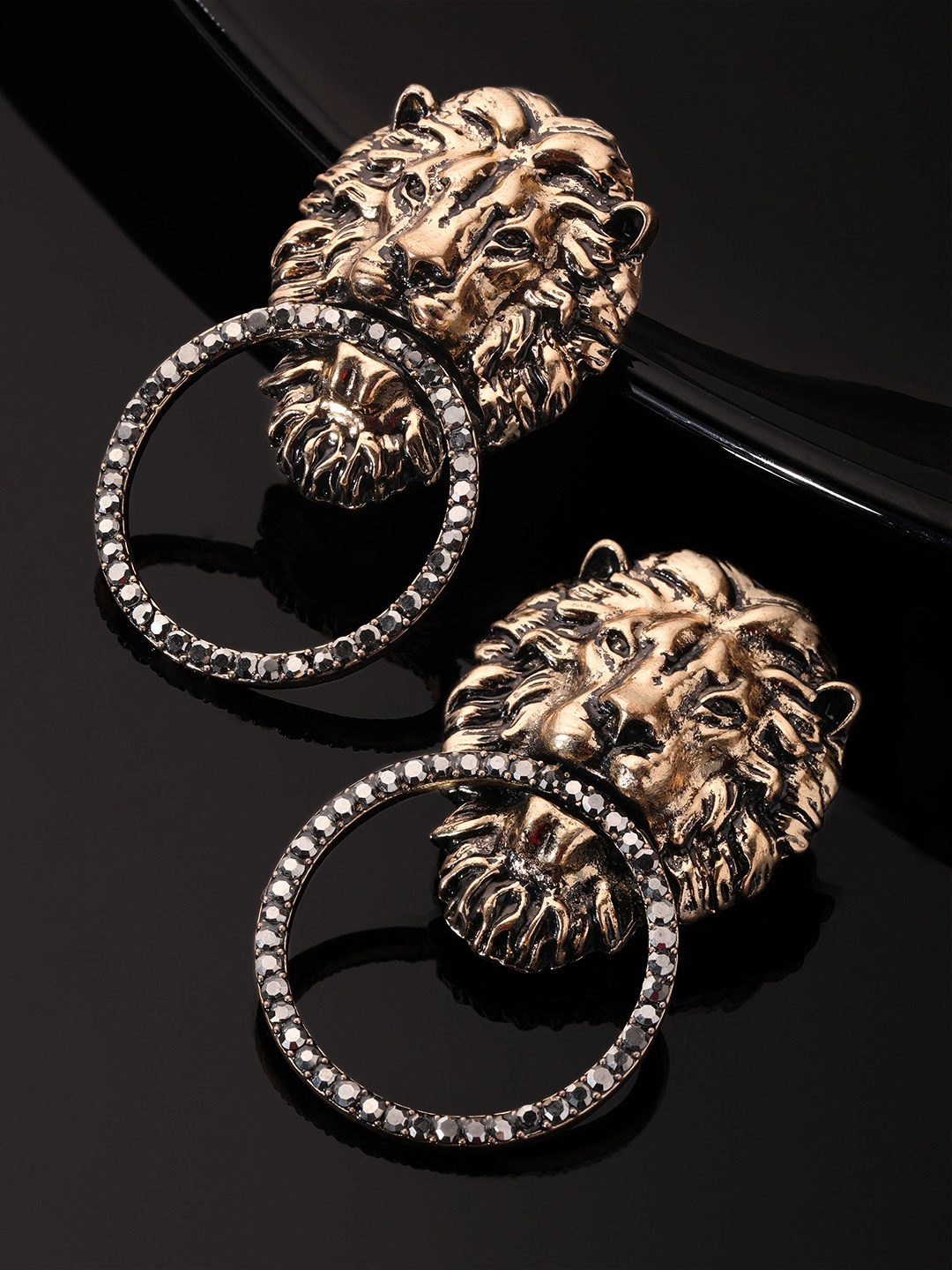 

TOKYO TALKIES X rubans FASHION ACCESSORIES Gold-Toned Animal Shaped Drop Earrings