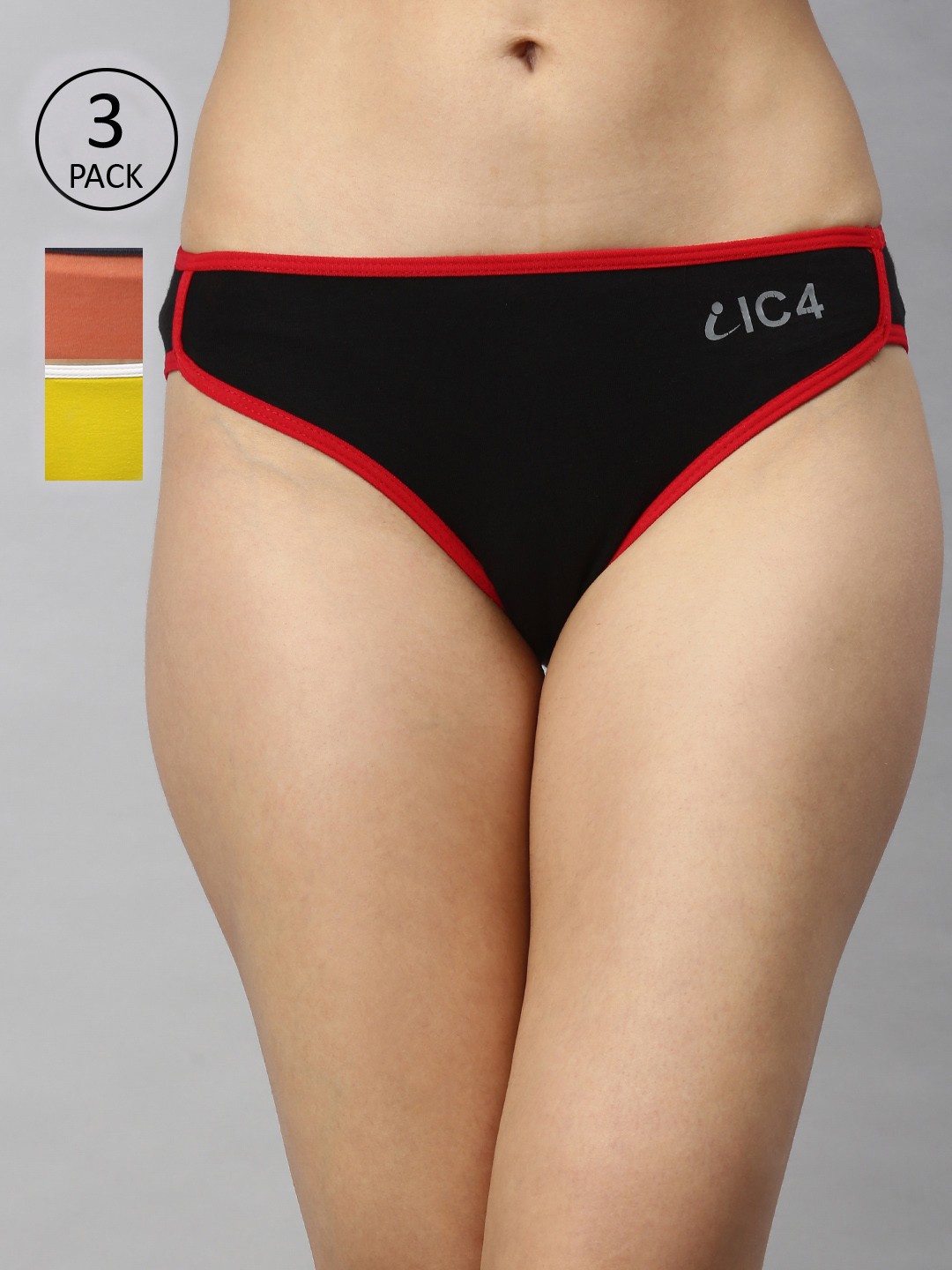 

IC4 Women Pack of 3 Bikini Briefs 0BYO1003P3, Black