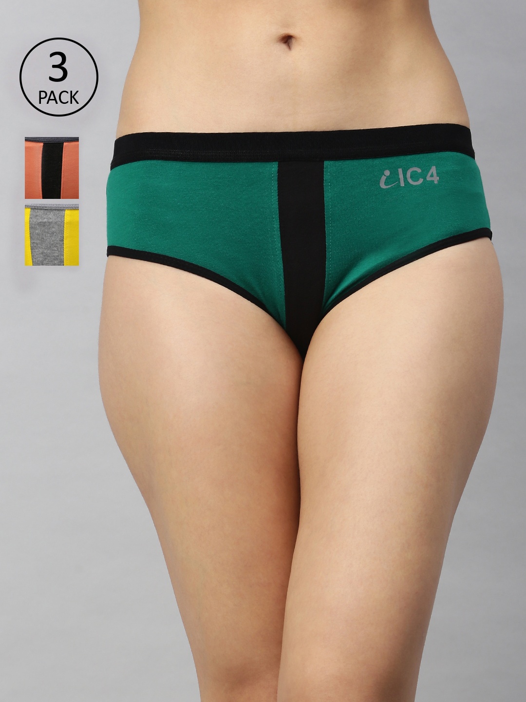 

IC4 Women Pack of 3 Briefs 0OC-MB-YG1005P3, Orange