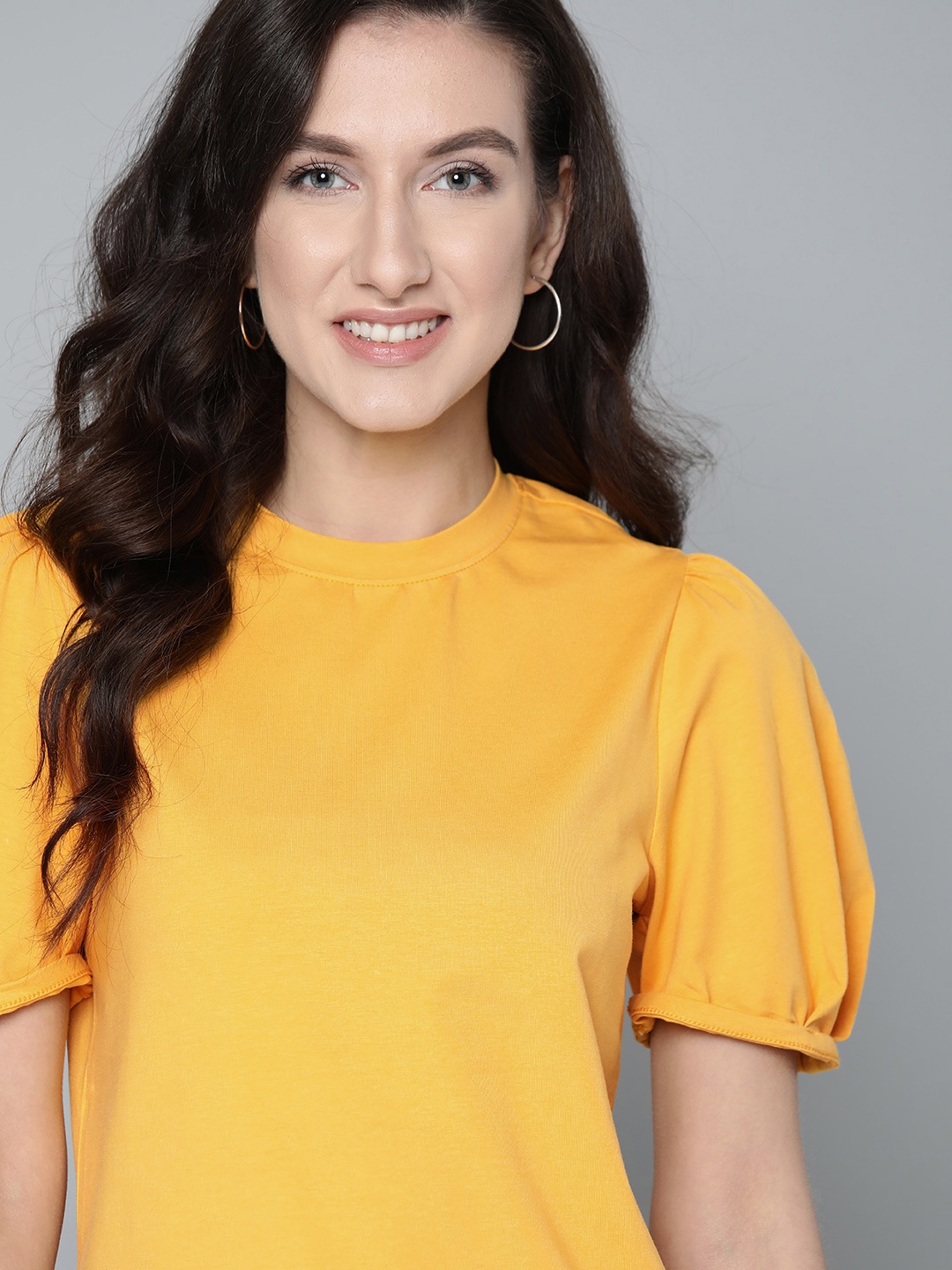 

Mast & Harbour Women Yellow Solid Top