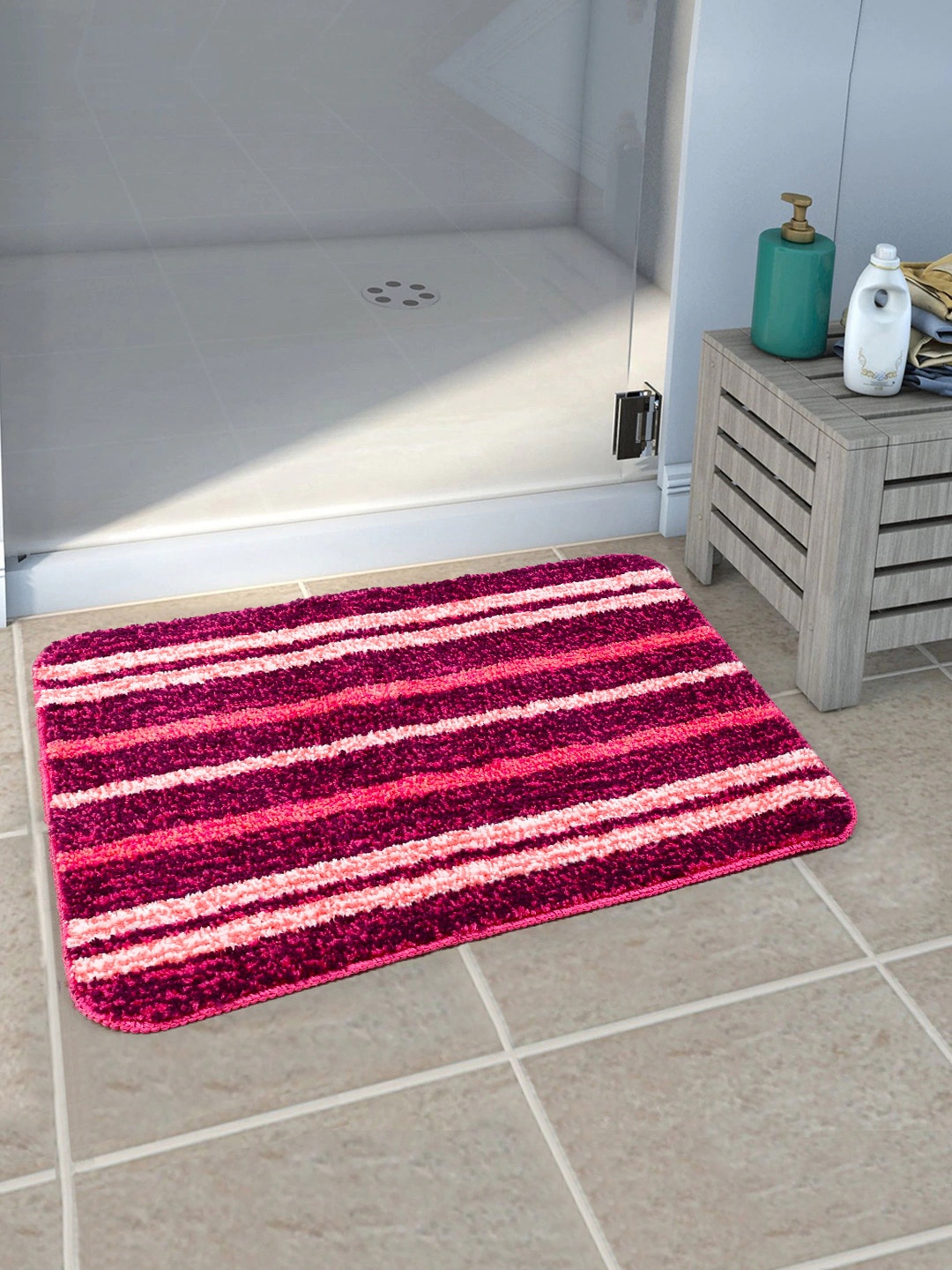 

Saral Home Pink 2 Pieces Soft Anti-Skid Bath Mat