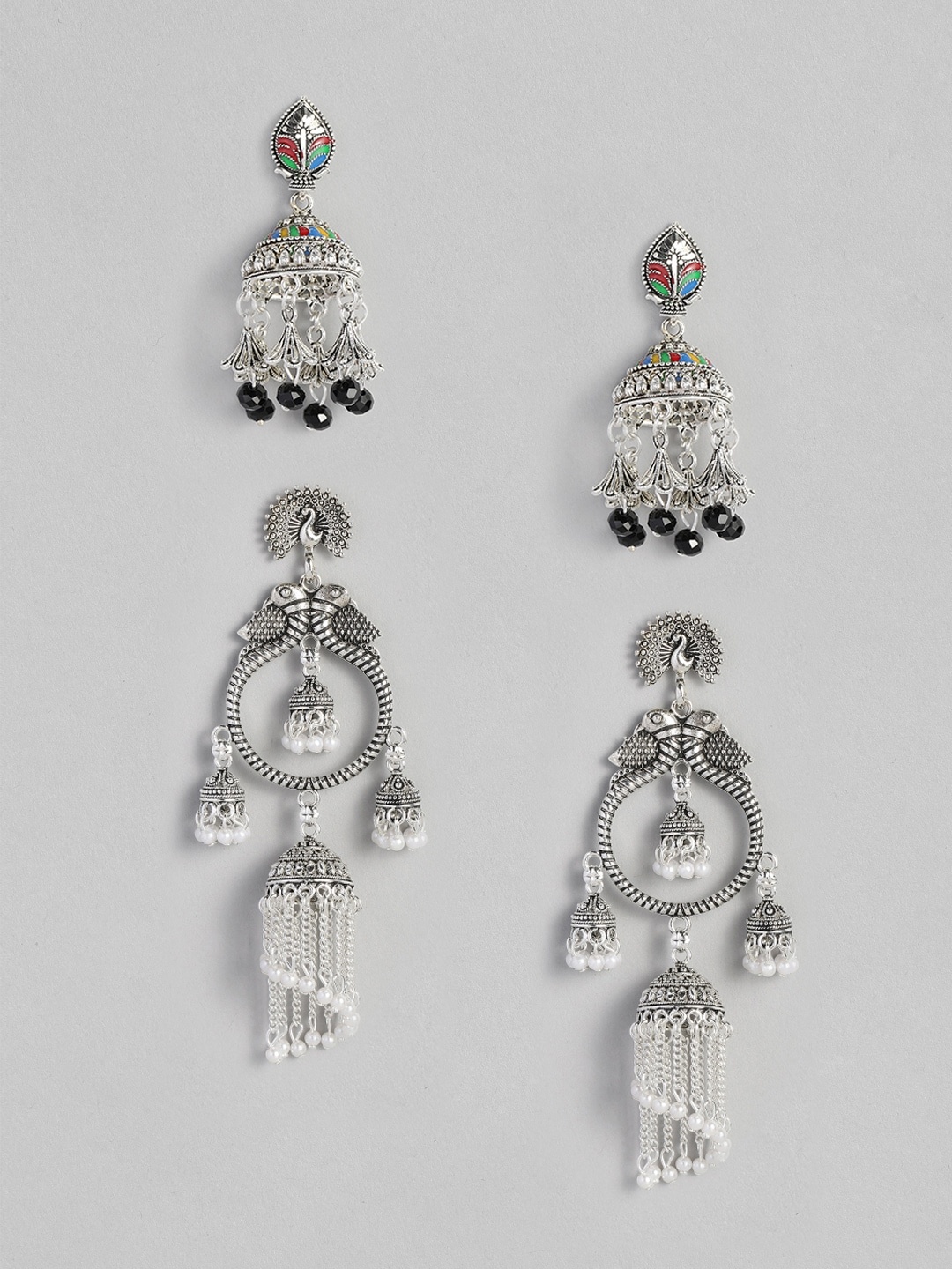 

Anouk Set Of 2 Silver-Plated Earrings