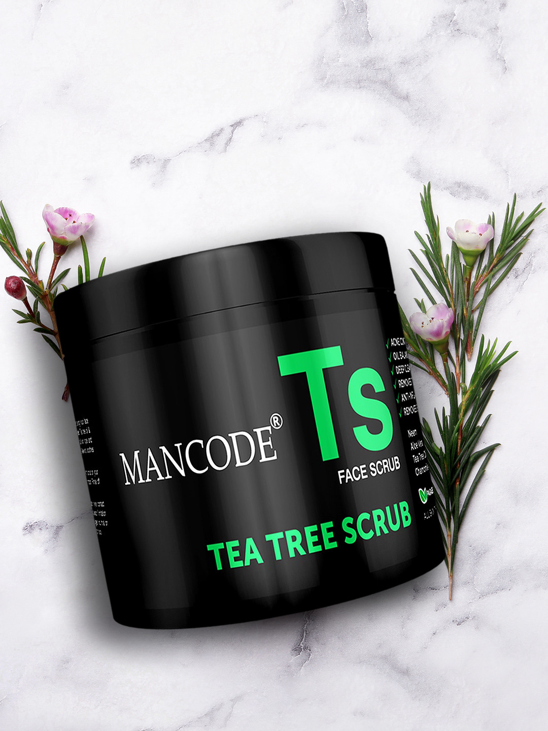

MANCODE Men Tea Tree Scrub 100gm, White