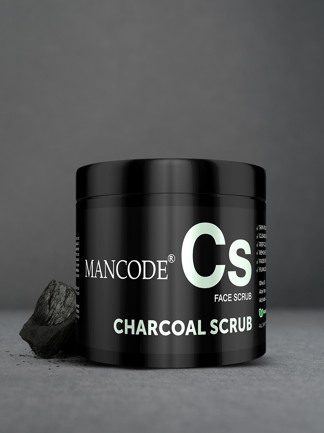 

MANCODE Men Charcoal Face Scrub 100 gm, White