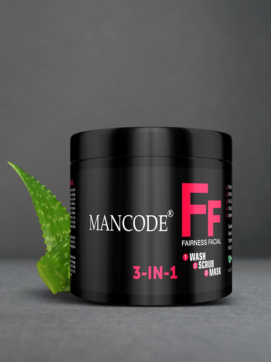 

MANCODE Men 3 in 1 Fairness Facial 100gm, White