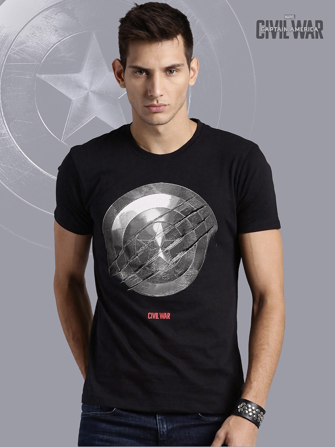 

Kook N Keech Marvel Black Civil War Pure Cotton T-shirt - BESTSELLER