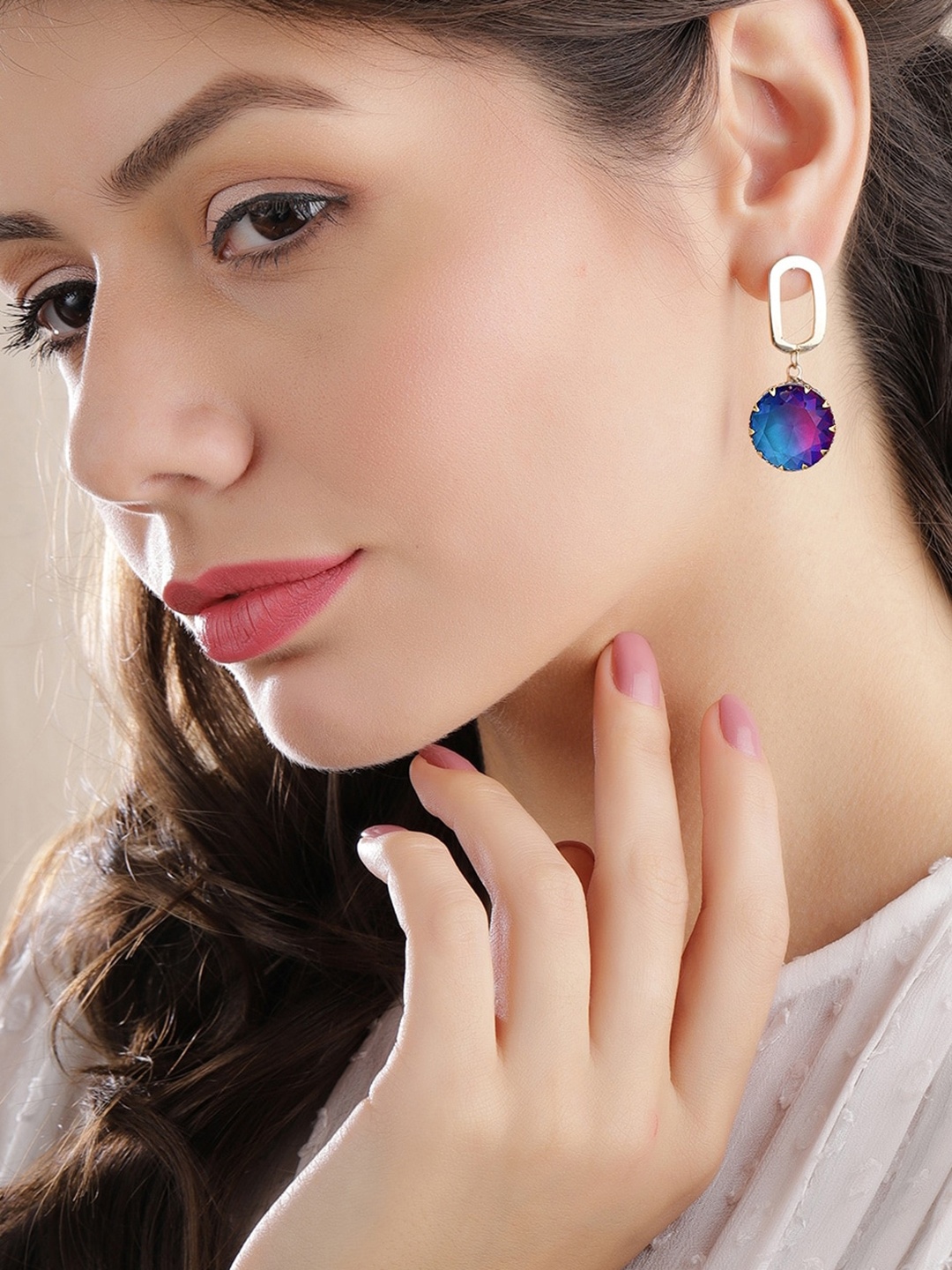 

TOKYO TALKIES X rubans FASHION ACCESSORIES Multicoloured Circular Drop Earrings, Multi