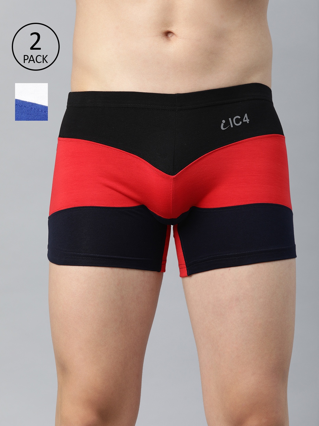 

IC4 Men Pack of 2 Assorted Colourblocked Trunks 0WRBR-BRN333P2